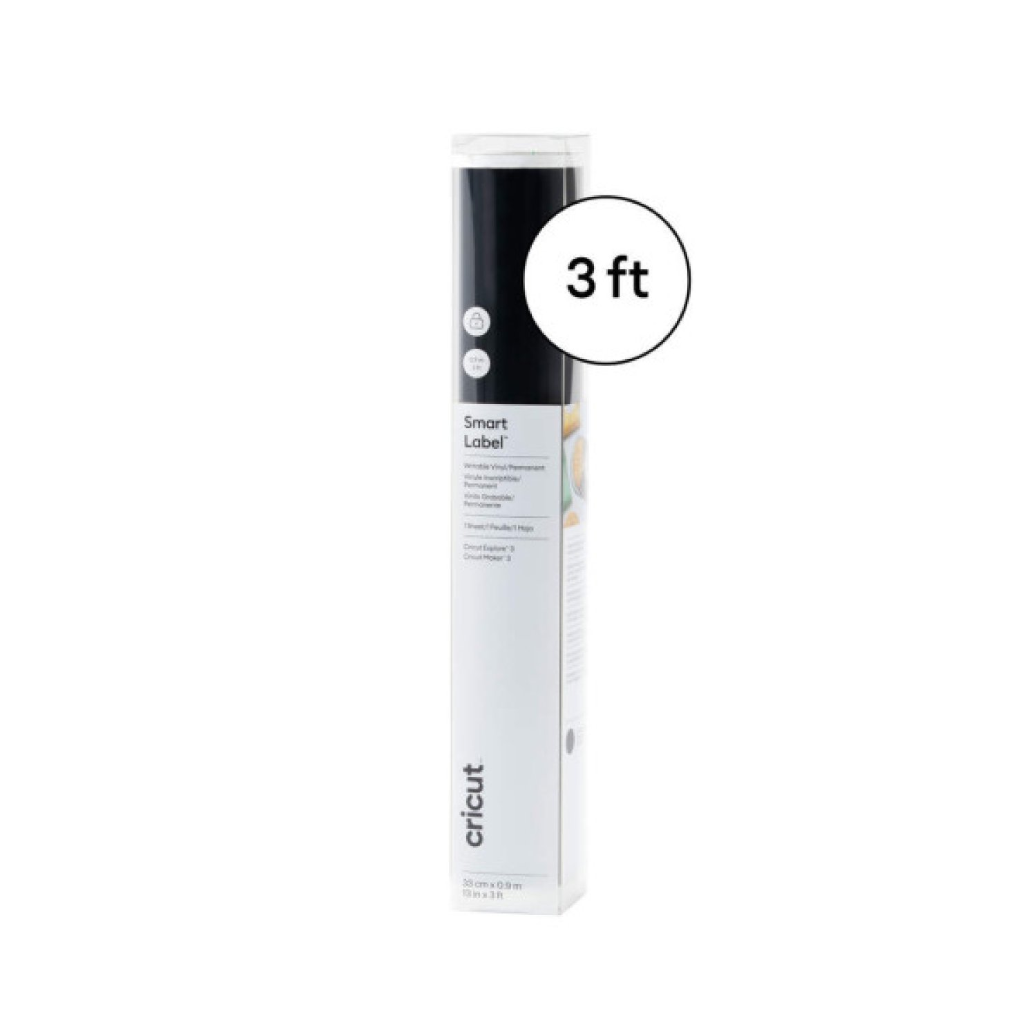 Cricut Smart Label · Etiqueta Autoadhesiva Permanente · Negro · 1 Pieza