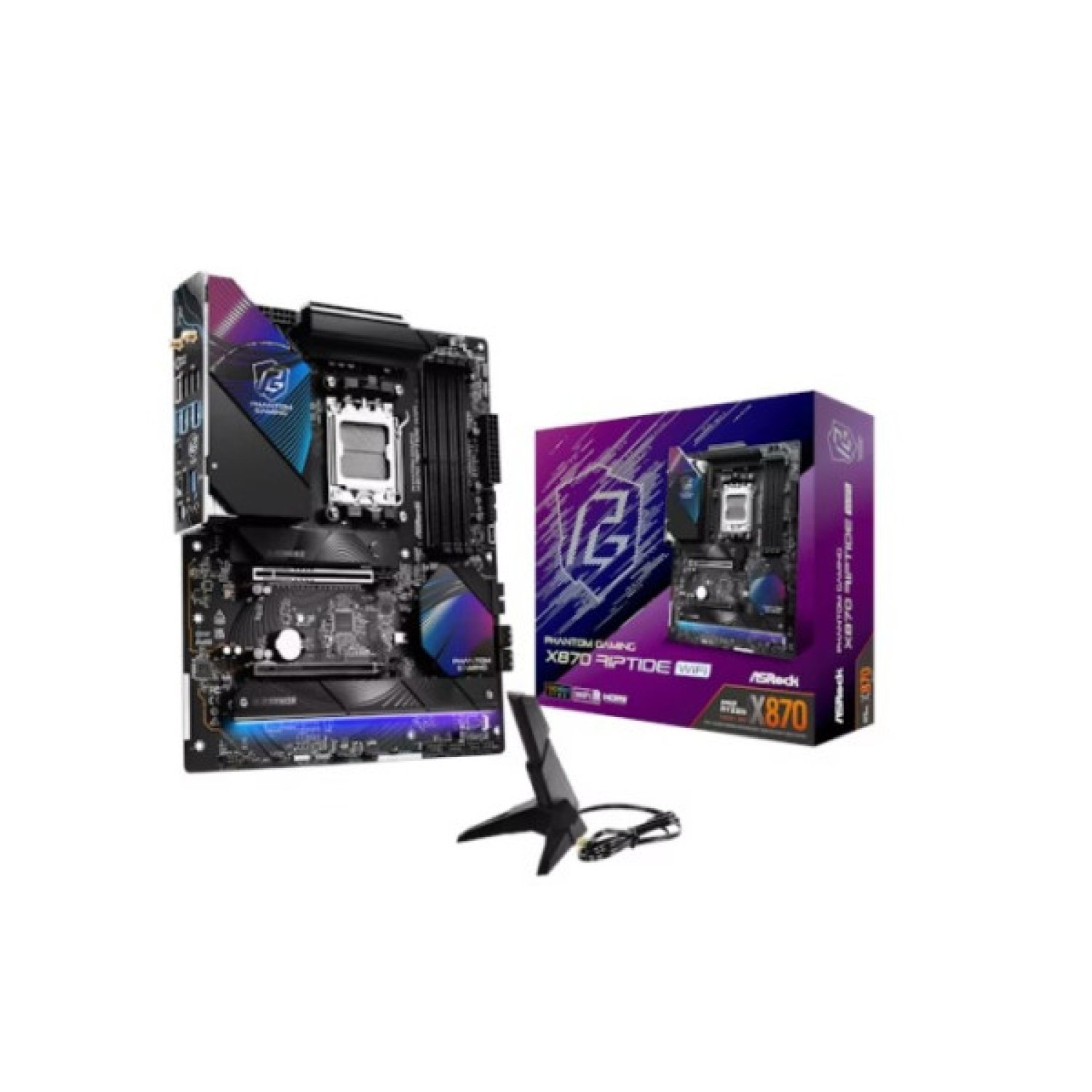 ASRock X870 Riptide WiFi · AM5 · DDR5 · WiFi 7 · ATX · 4 SATA3 · 3 M.2 · 2 USB4