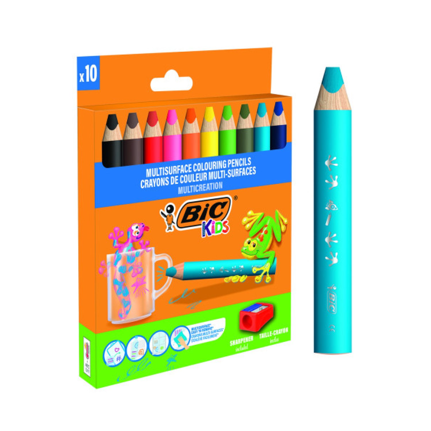 BIC · Estuche Lápices Multisuperficie · 10 Unidades · Blister