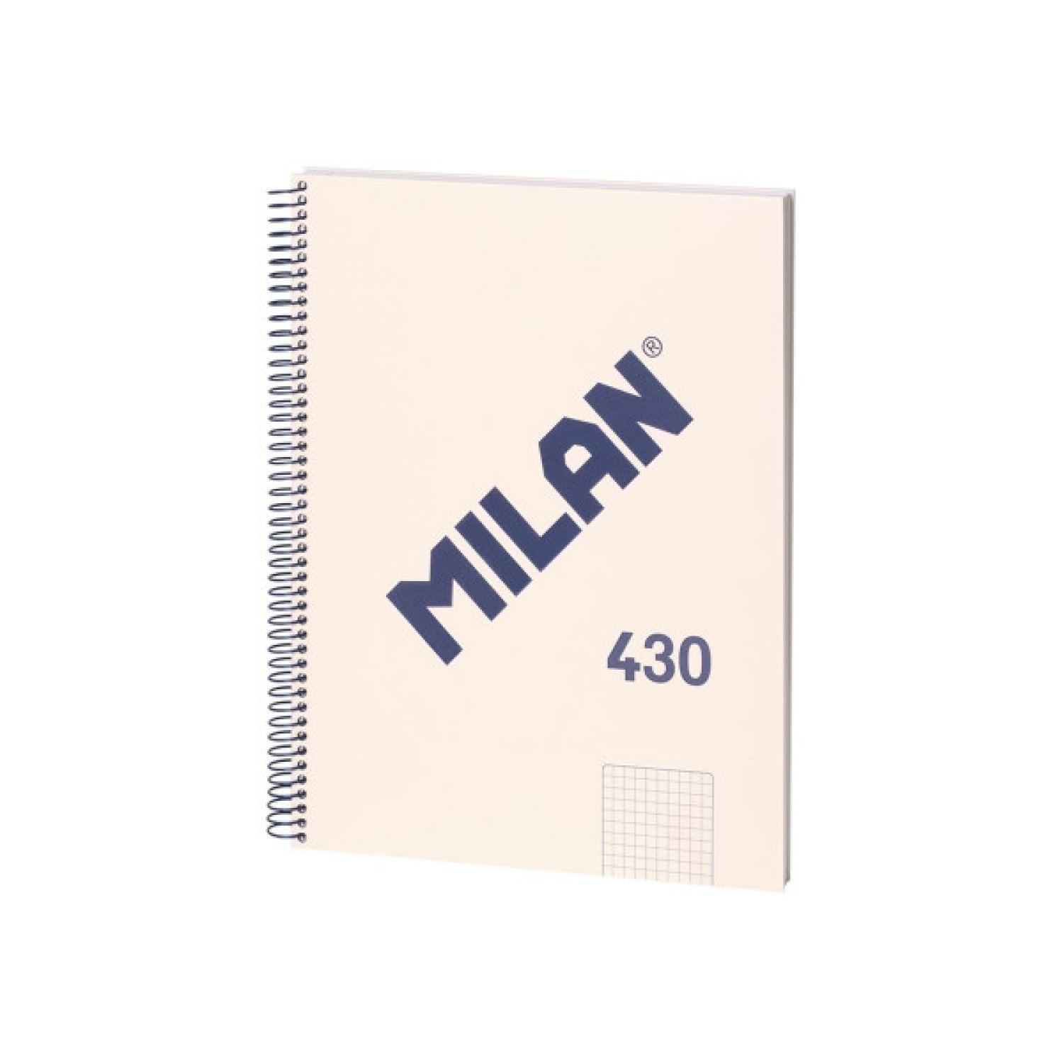 Milan Libreta Espiral · A4 · Papel Cuadriculado · 80 Hojas · Beige