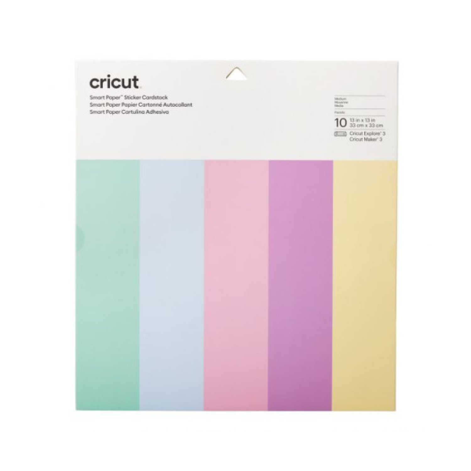Cricut Sticker Cardstock Pasteles · Pegatinas Adhesivas · Pack Multicolor