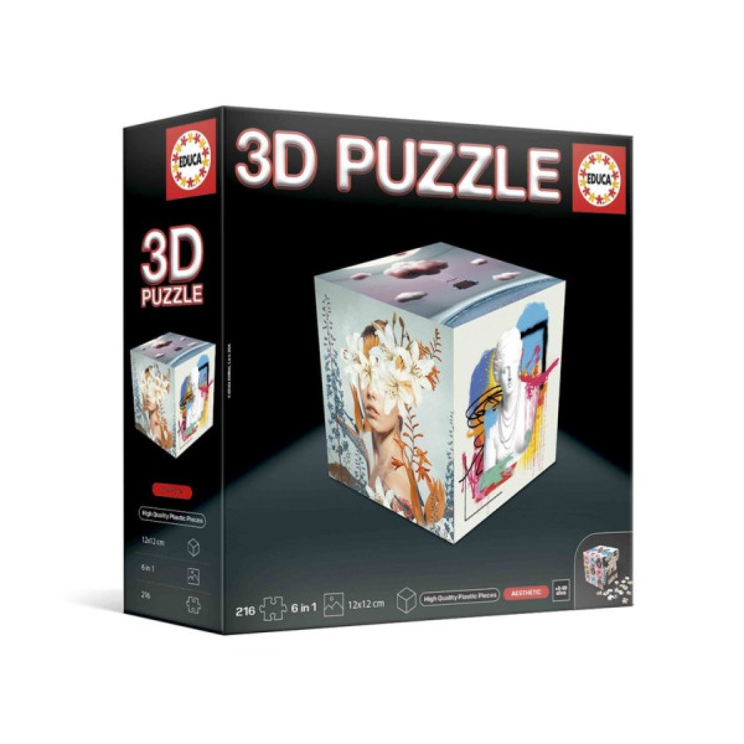 Educa Borrás · Puzzle Cubo 3D Animales · Juego Educativo