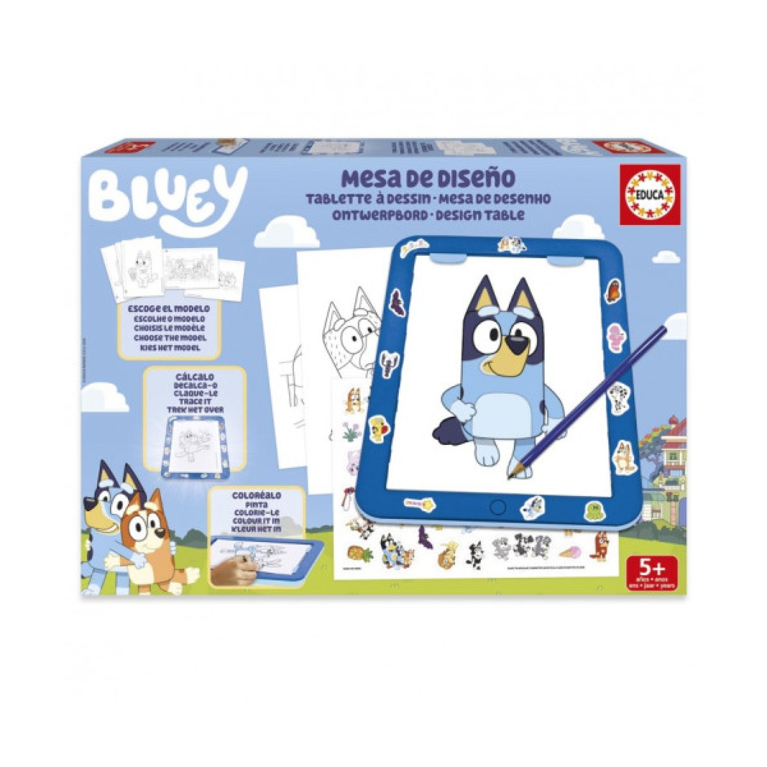 Educa Borrás · Mesa de Diseño Bluey · Actividades Creativas Infantiles