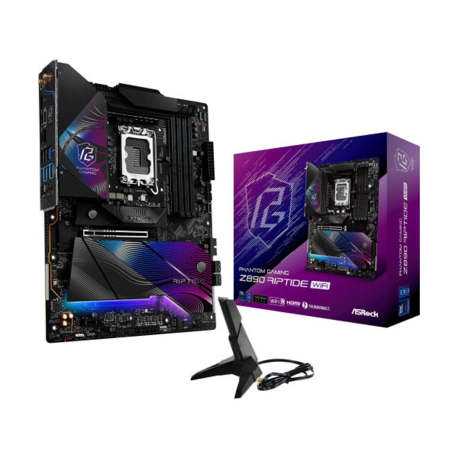 ASRock Z890 Riptide WiFi · Placa Base ATX · Intel LGA1851 · 4 Slots DDR5 · WiFi