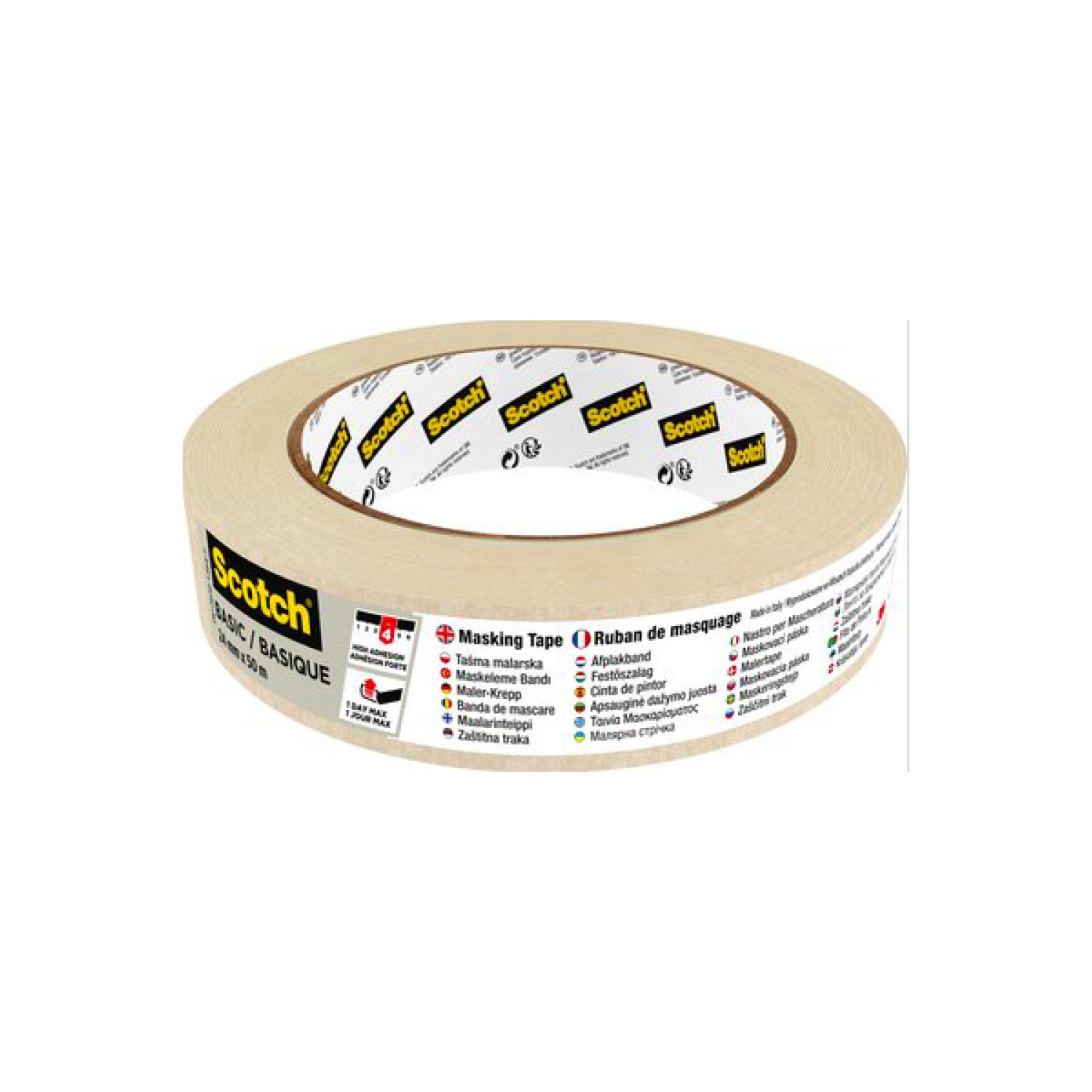 Scotch · Cinta Adhesiva de Enmascarar · 24mm x 50m · Basic Pintor