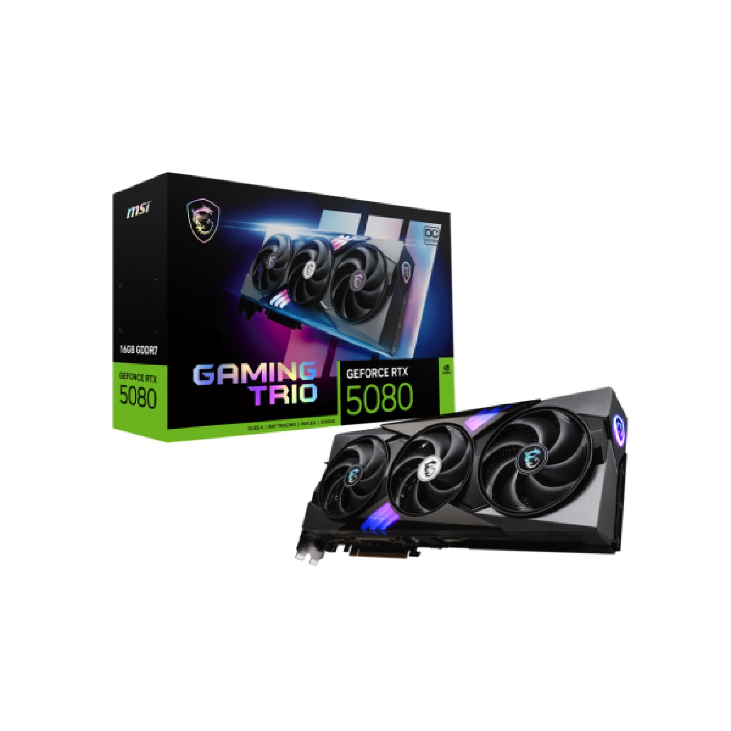 MSI Gaming GeForce RTX 5080 Trio OC · 16GB GDDR7 · Tarjeta Gráfica