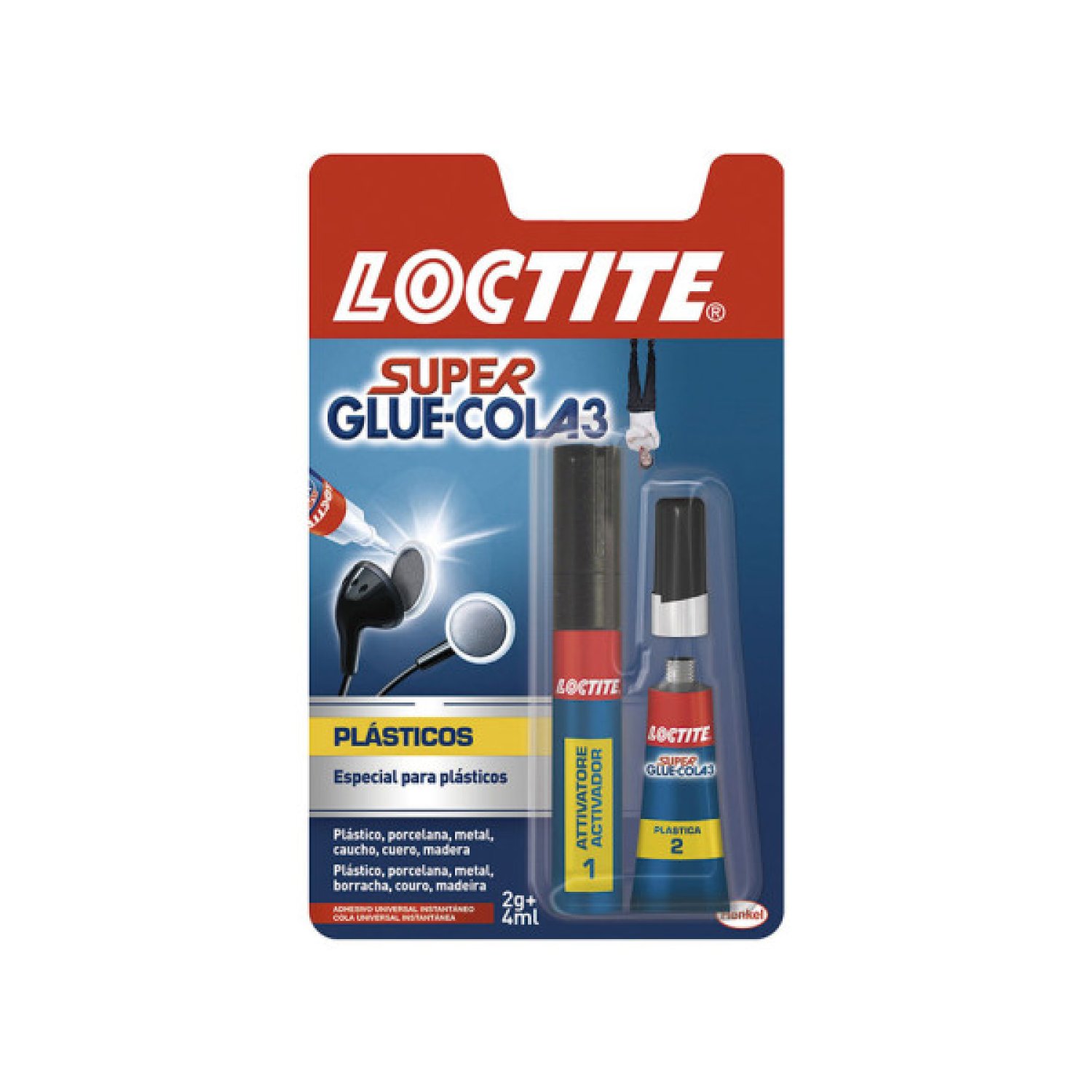 Loctite Superglue-3 · Adhesivo Plásticos Difíciles · 4ml + 2gr