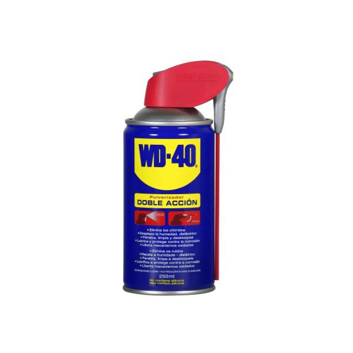 WD-40 · Aceite Lubricante 250ml · Pulverizador y Cánula Integrada