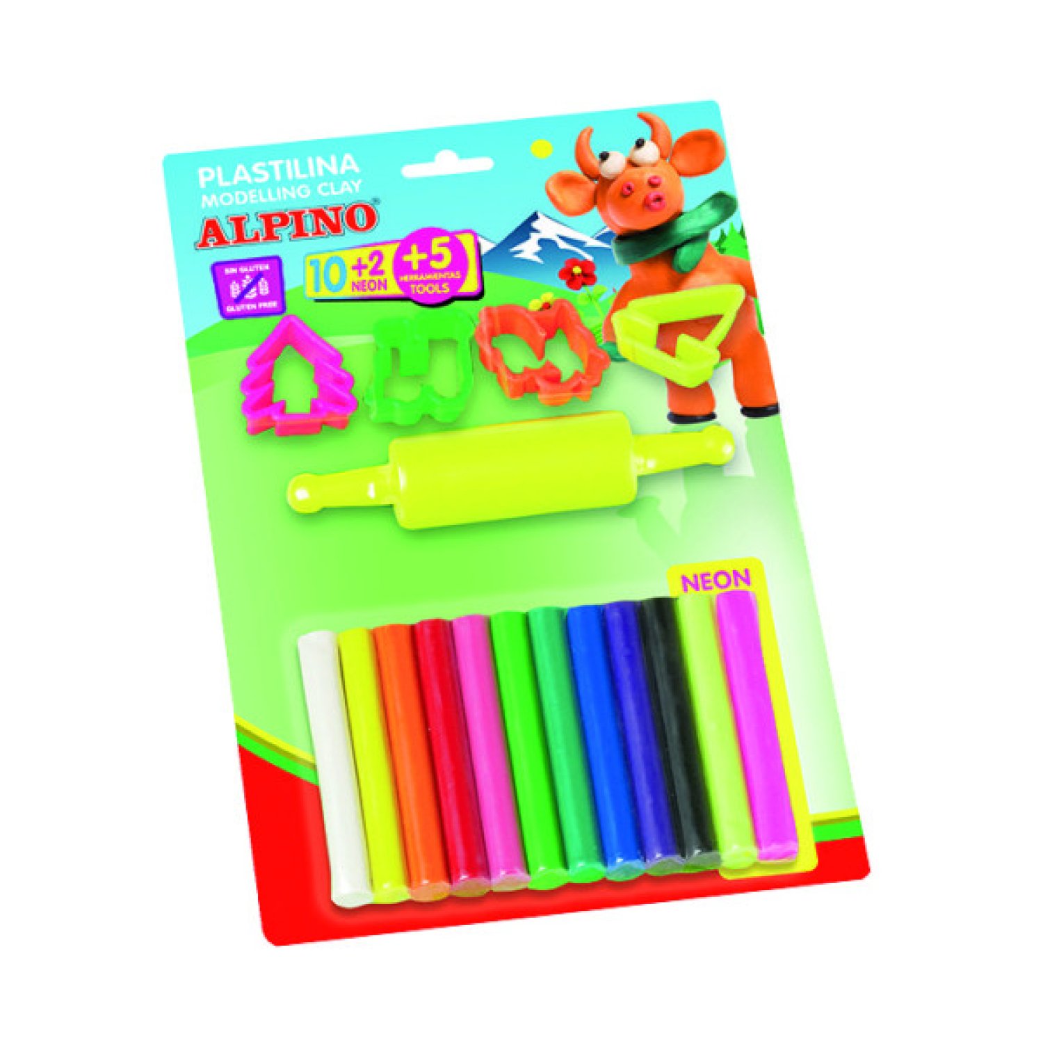 Alpino · Plastilina · 10+2 Rollitos · 17g cada uno
