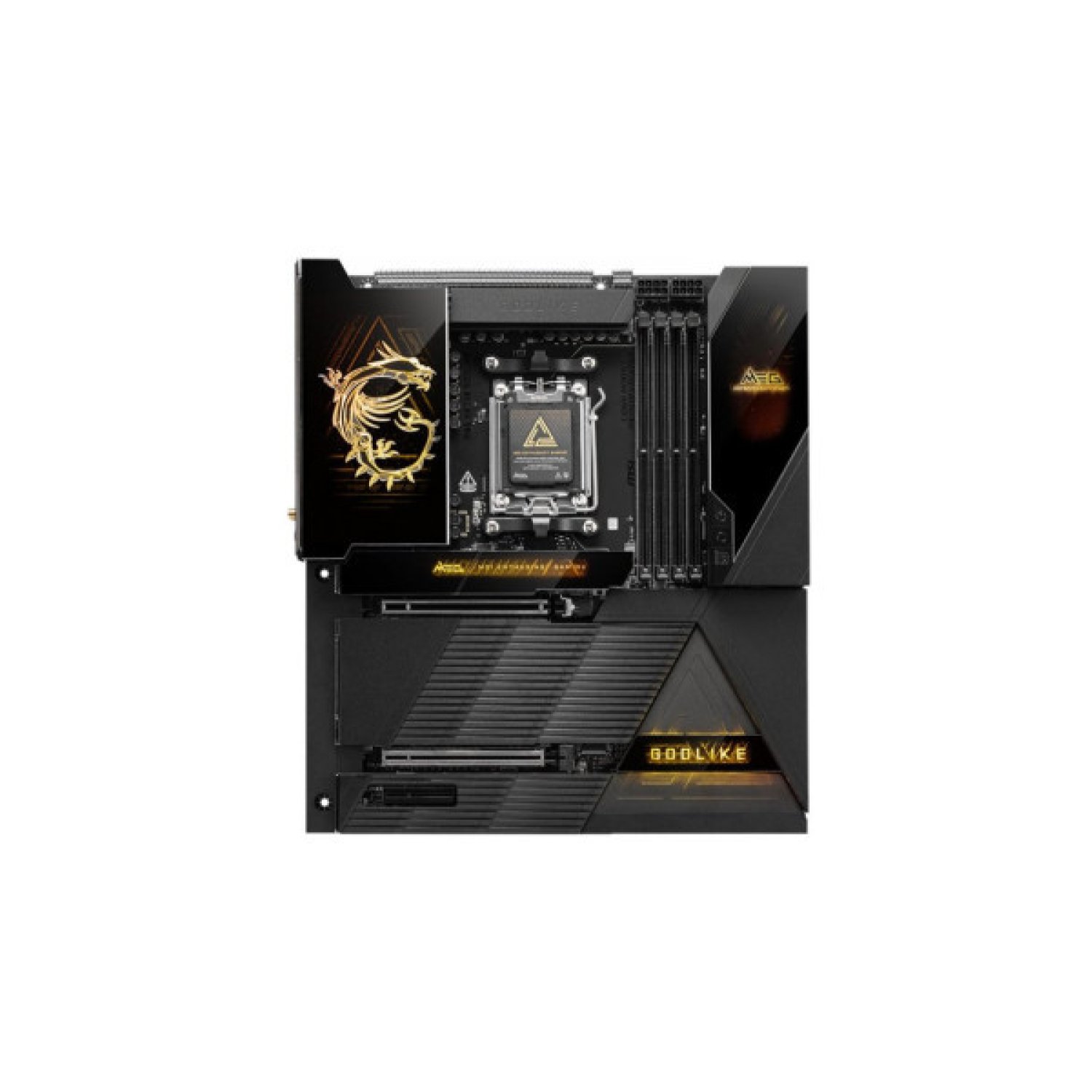 MSI MEG X870E Godlike · Socket AM5 · 4 DDR5 · LAN 5G · WiFi 7 · Bluetooth 5.4