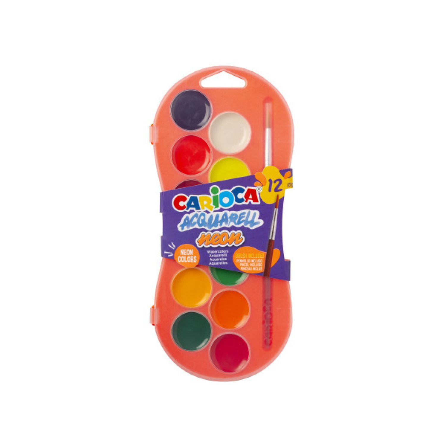 Carioca · Estuche Acuarelas Neón · 12 Colores