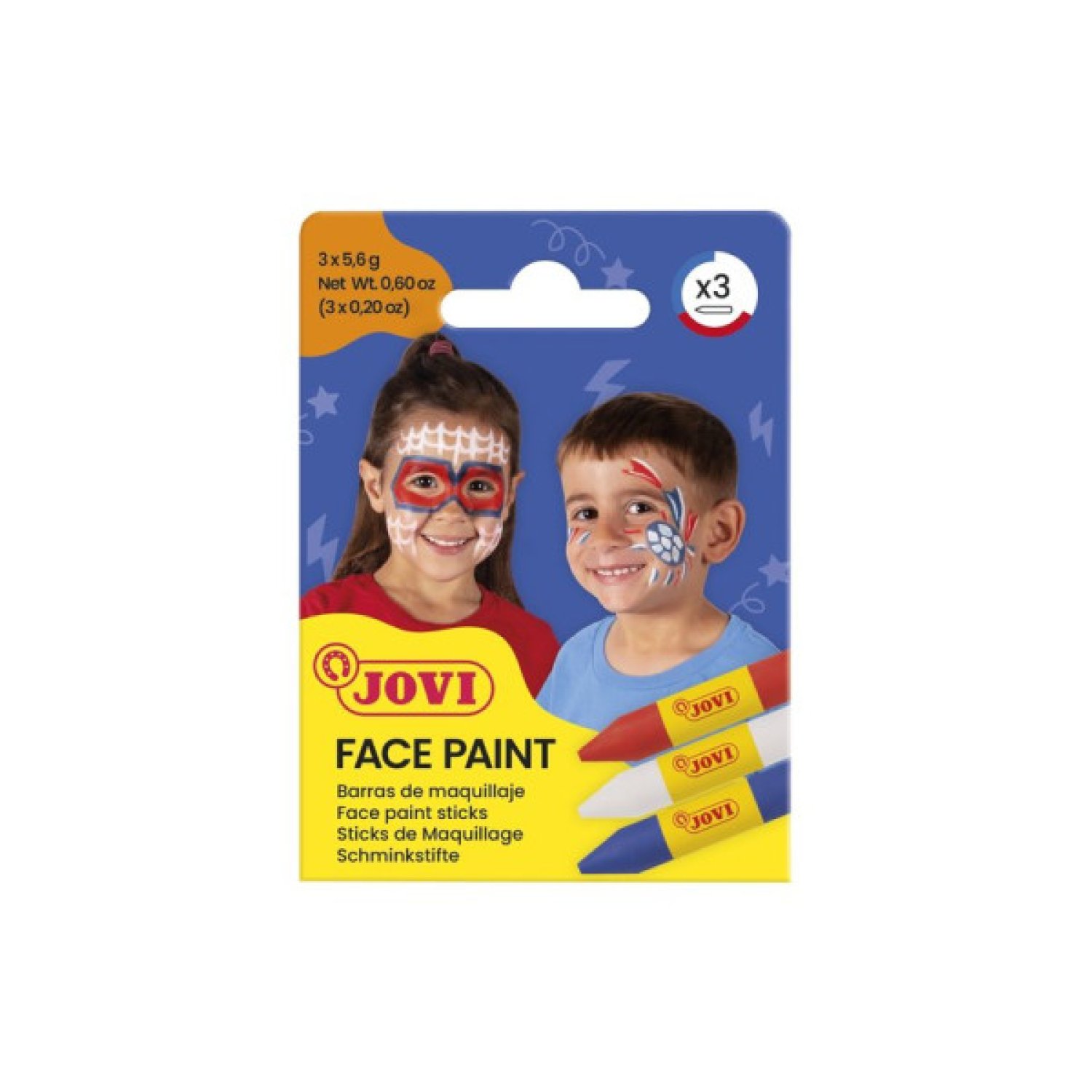 Jovi Adventure · Set de Maquillaje Face Paint · 3 Barras de Pintura