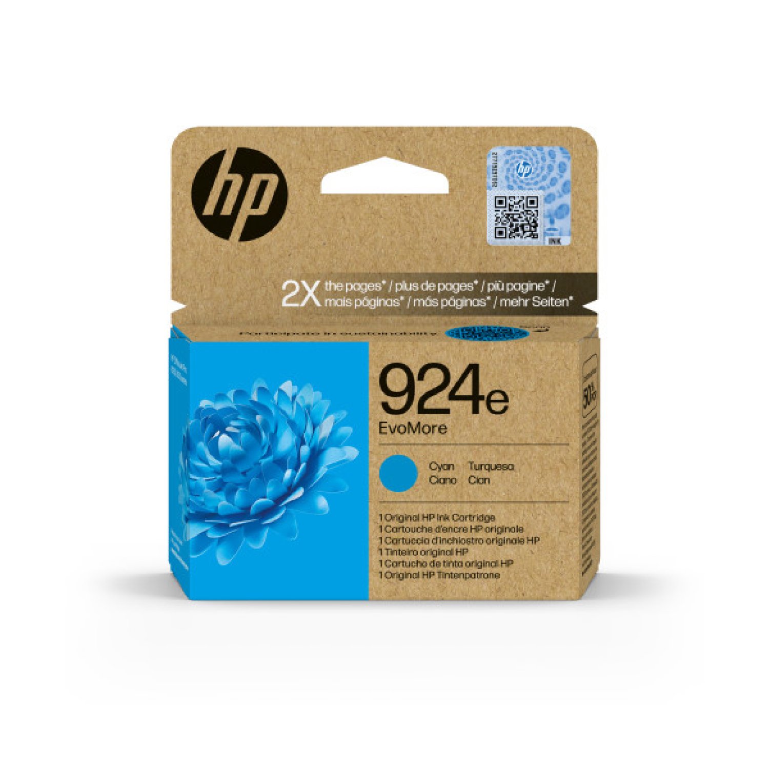 HP Cartucho Tinta Original 924e · Cian · EvoMore
