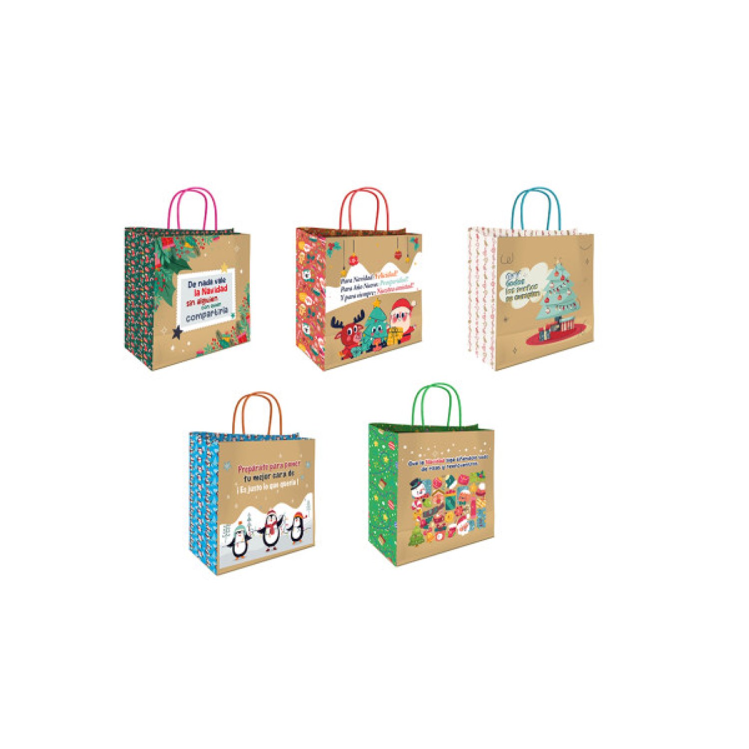 Bismark · Bolsa Kraft Navidad · Mensajes Navideños · Pack Decorativo