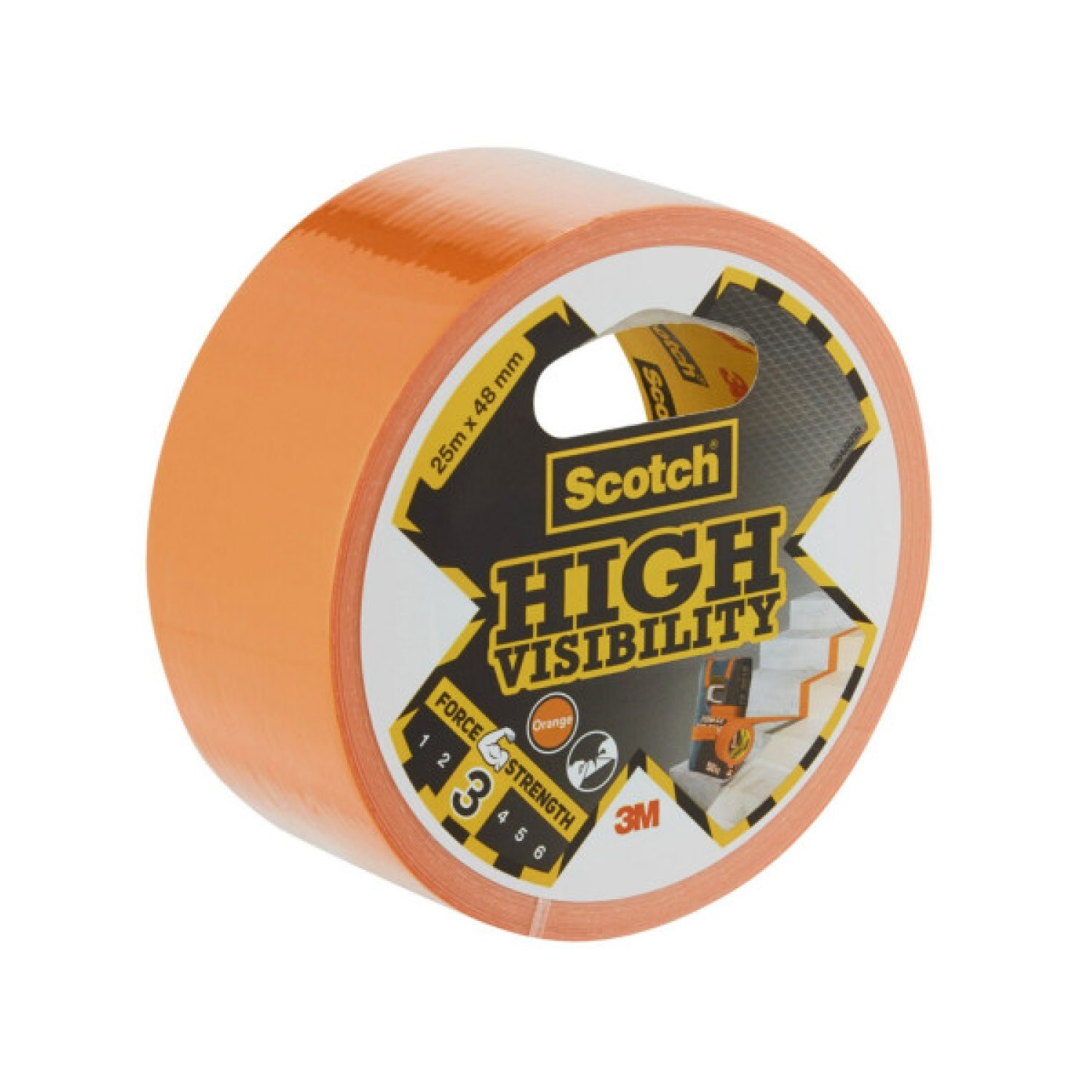Scotch · Cinta Americana High Visibility · 48mm x 25m · Naranja