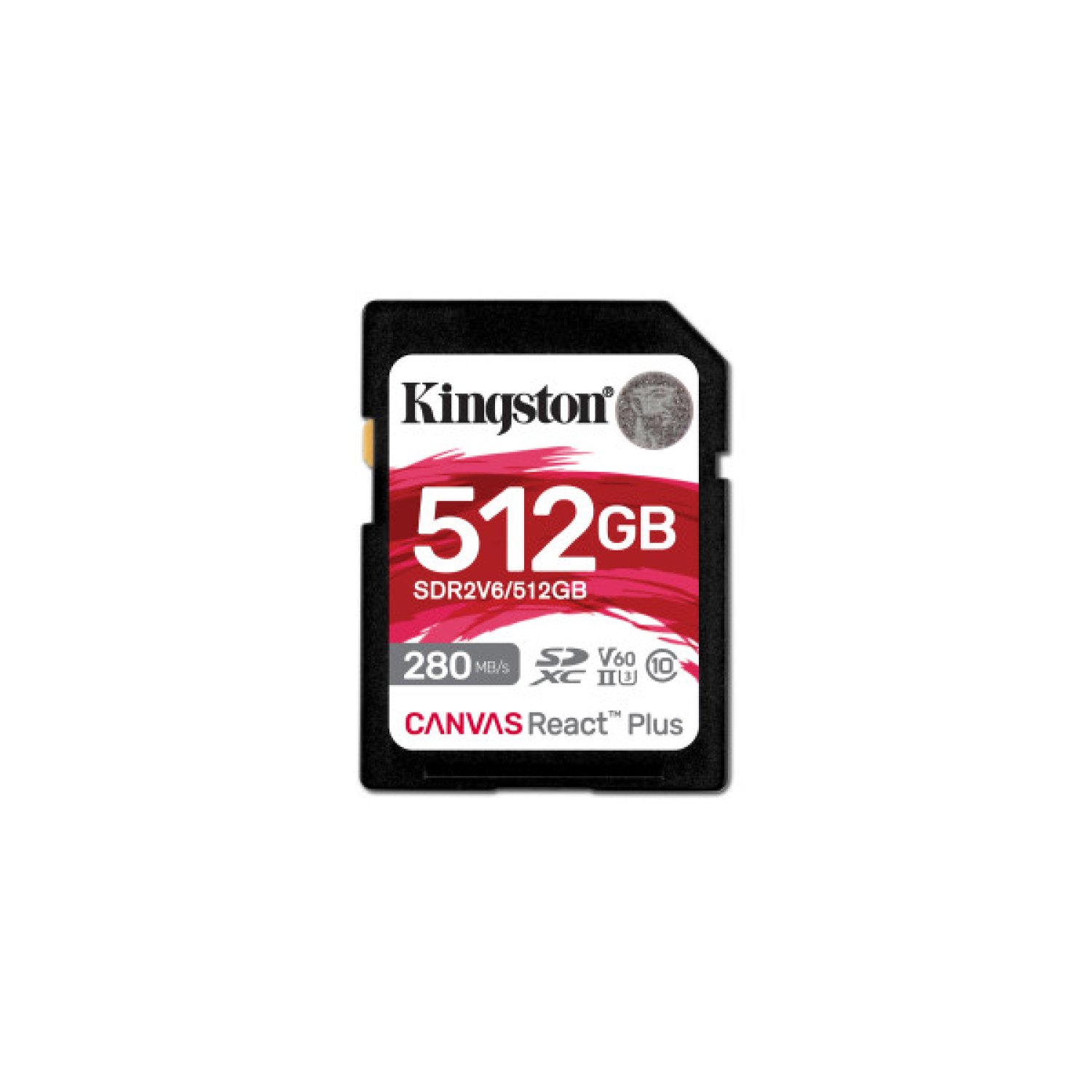 Kingston Canvas React Plus · Tarjeta SDXC · 512GB · UHS-II · Clase 10