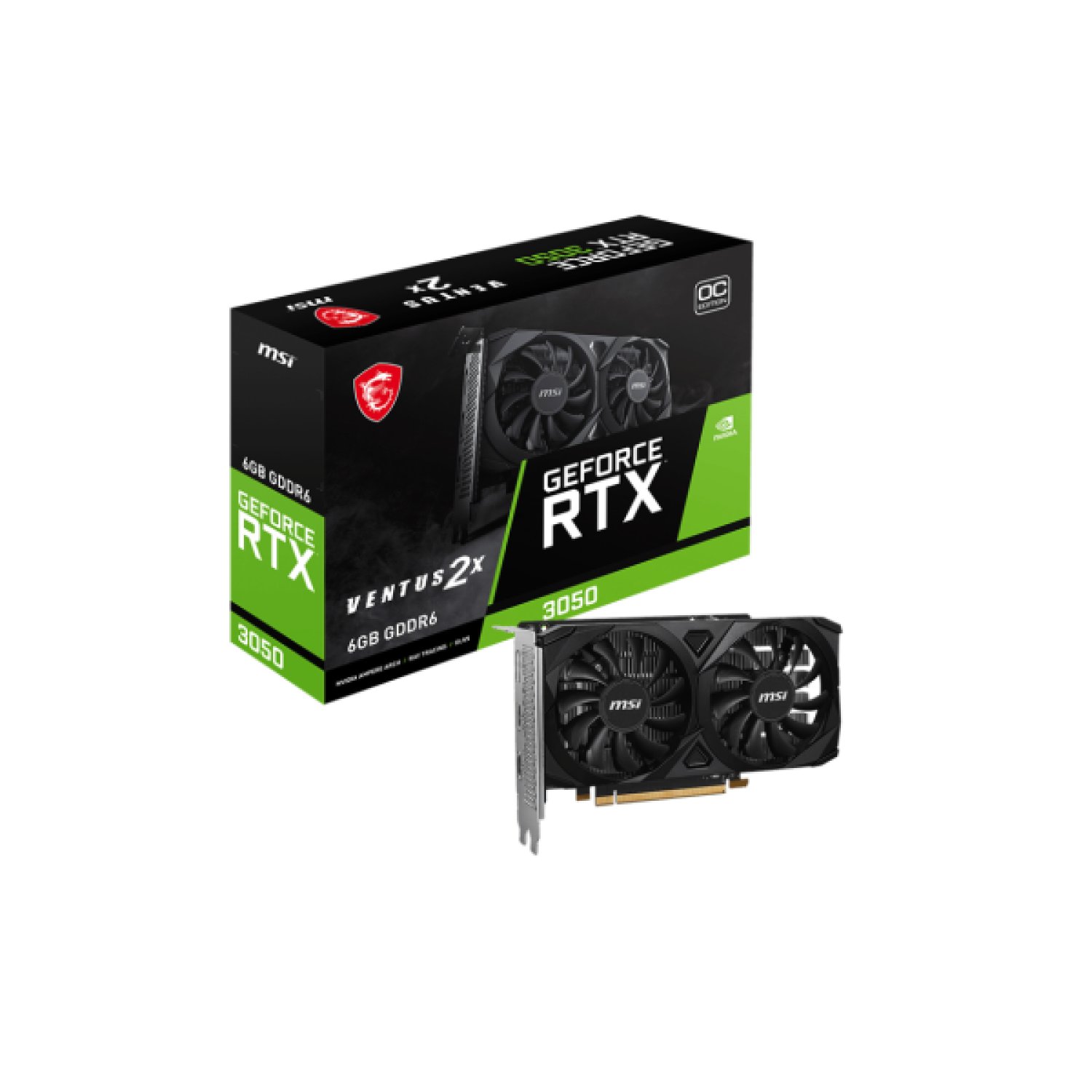 MSI Ventus GeForce RTX 3050 · 6GB GDDR6 · OC