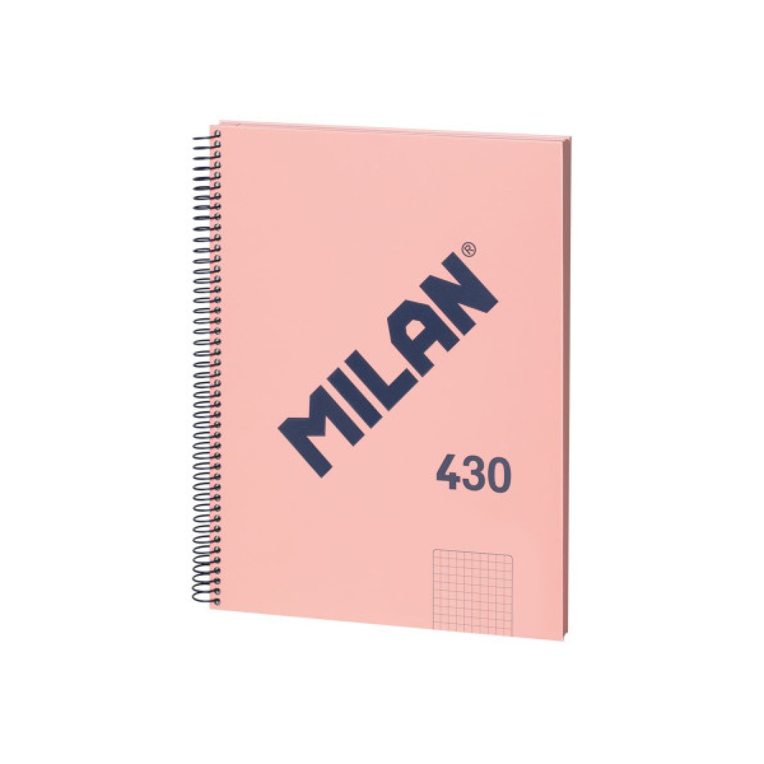 Milan · Libreta Espiral · A4 · 80 Hojas Cuadriculadas · Rosa Serie 1918