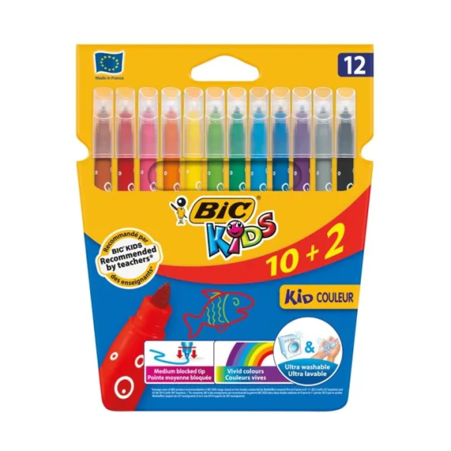 BIC Kid Couleur · Estuche 12 Rotuladores · Formato Especial