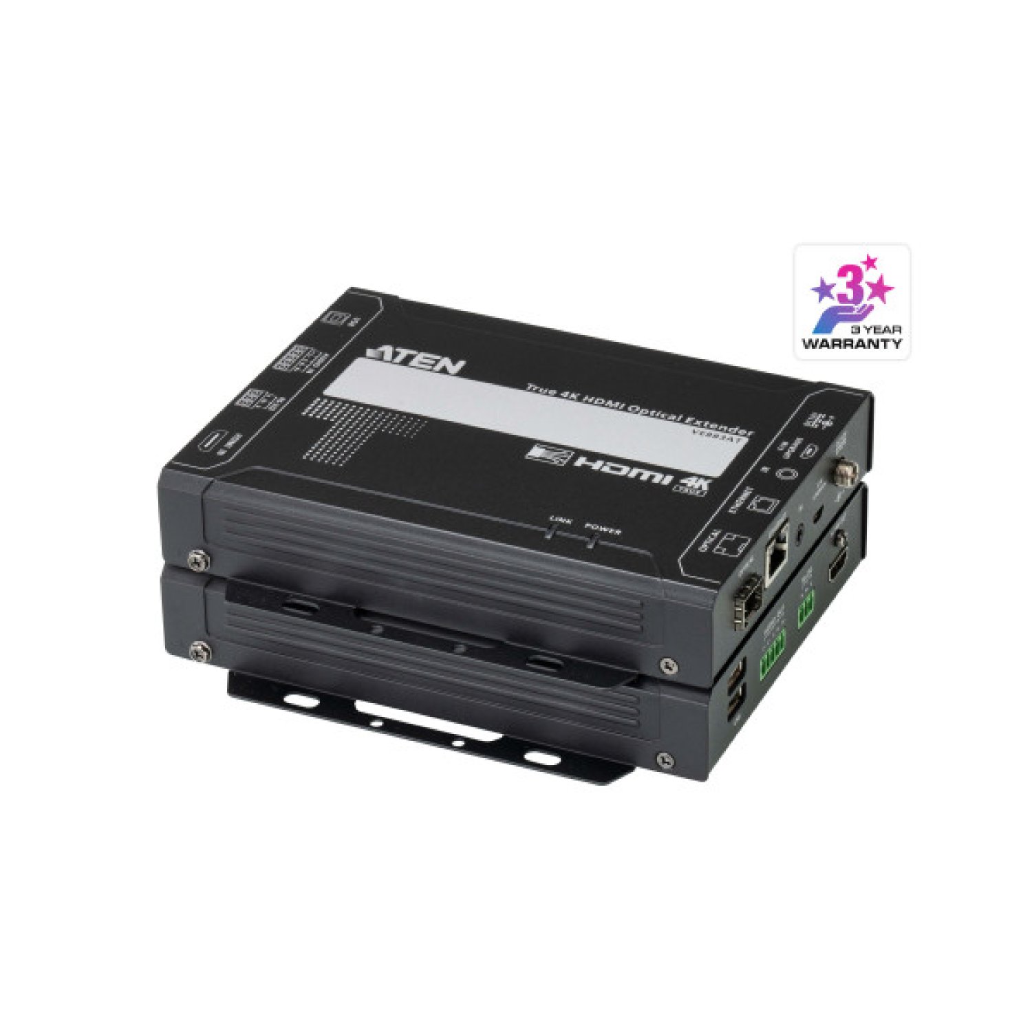 Aten Extensor HDMI 4K · Fibra Óptica · 10km · Kit Transmisor + Receptor