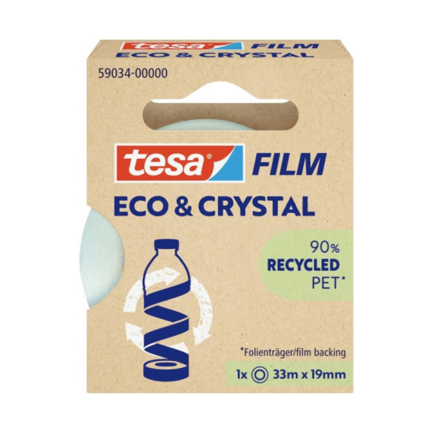 Tesa Tesafilm Eco&Premium · 33mm x 19m · Cinta Adhesiva Transparente