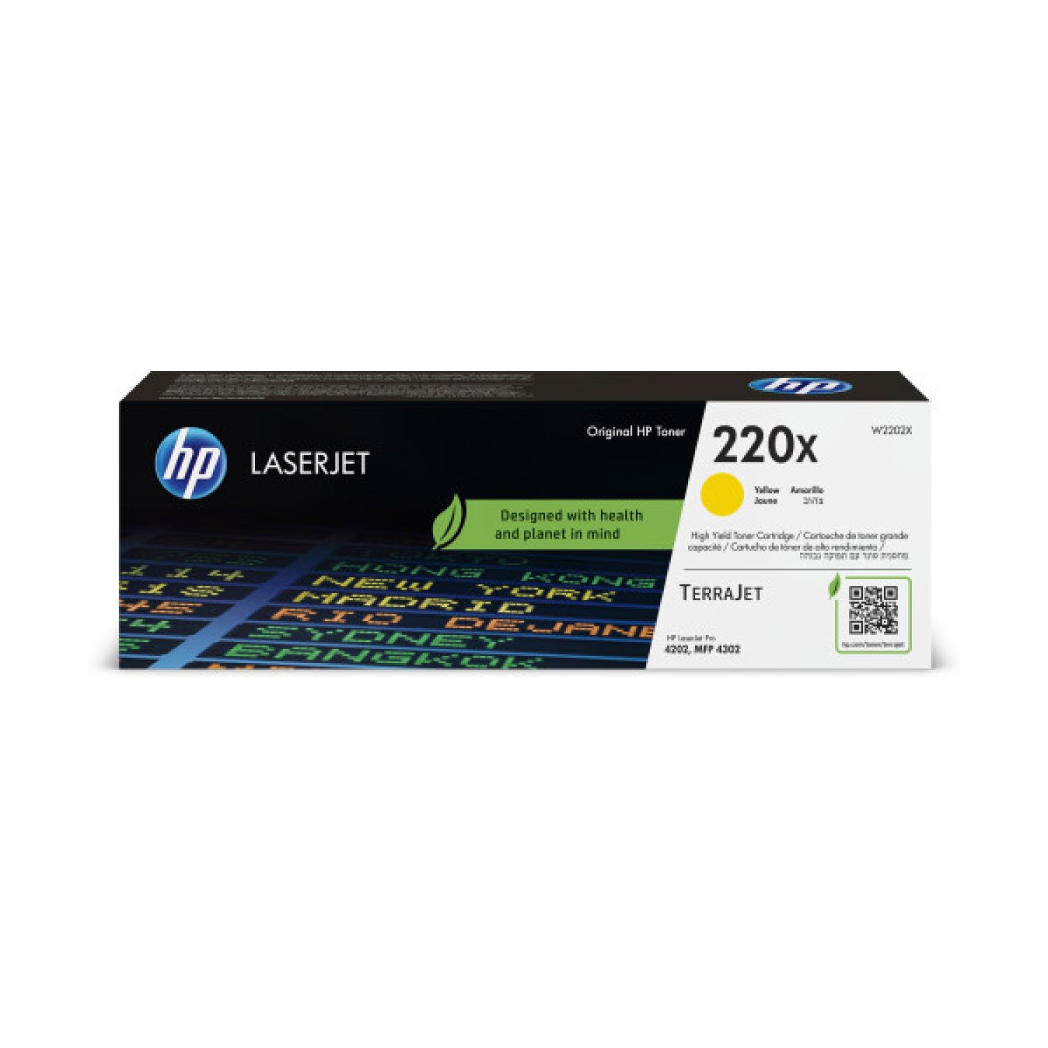 HP LaserJet 220X · Cartucho de Tóner Original · Amarillo · Alto Rendimiento