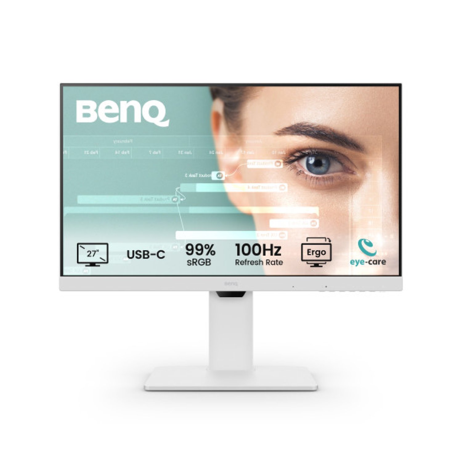 BenQ GW2786TC · 27" IPS Full HD · USB-C 65W · 100Hz · Eye-Care · Hub USB · 99% sRGB