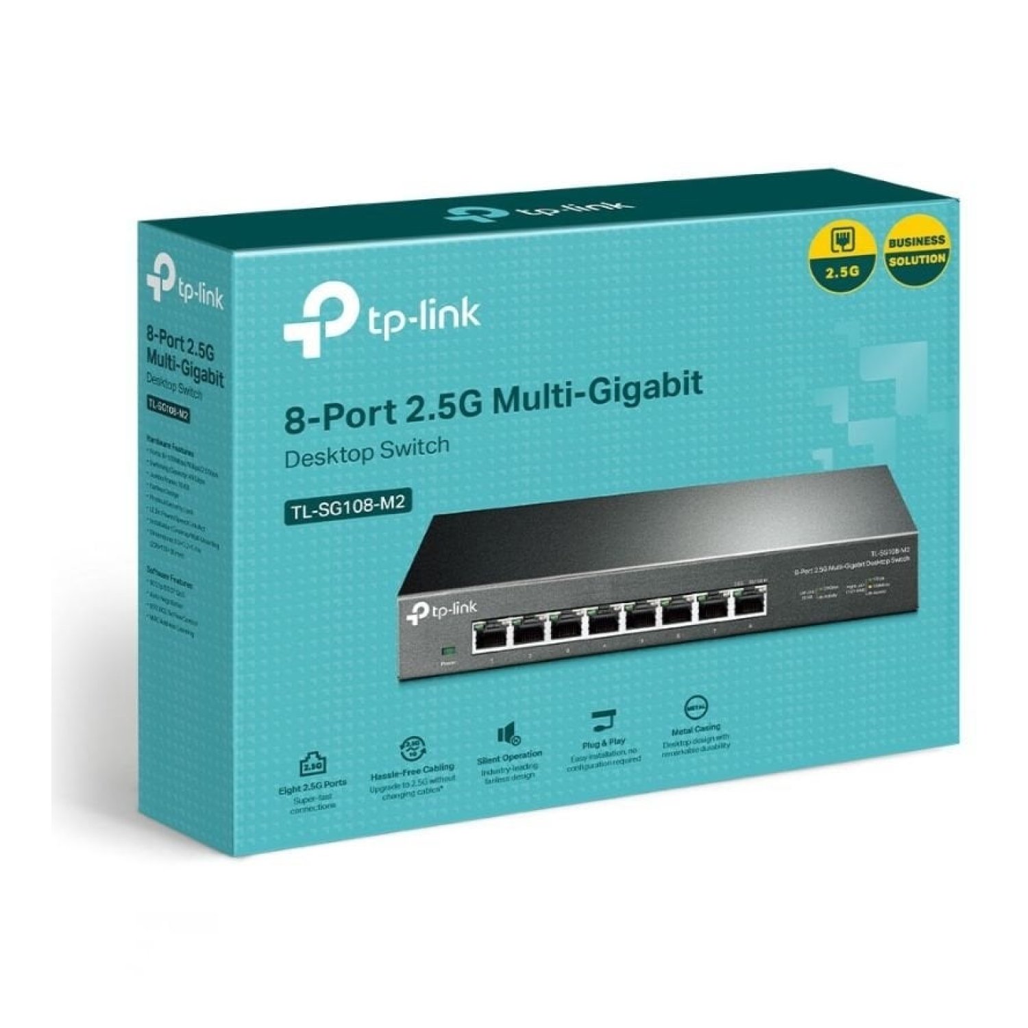 TP-Link TL-SG108-M2 · Switch Gestión 8 Puertos · Gigabit · Negro