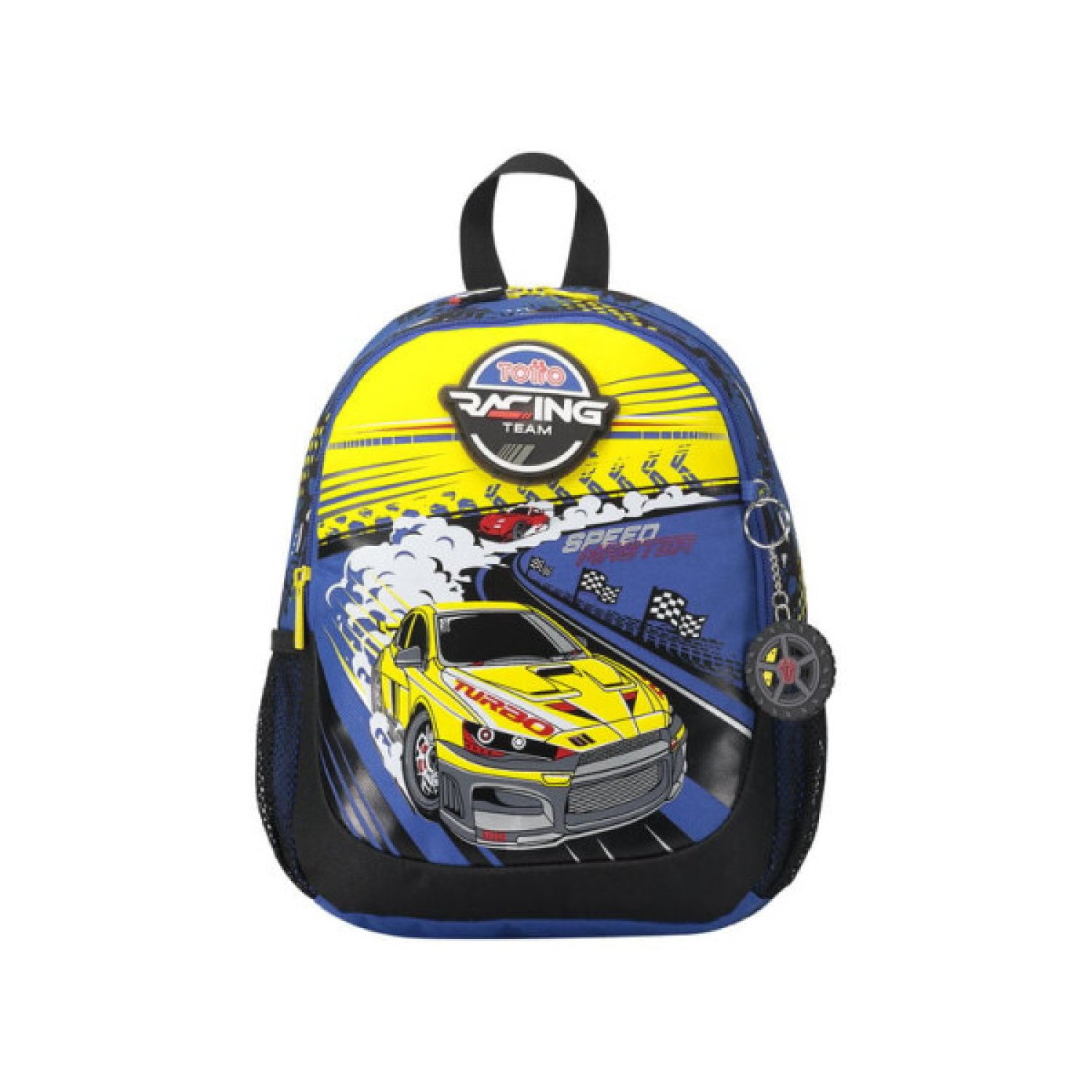 Totto · Mochila Escolar Carreras de Coches · Pequeña · Multicompartimentos