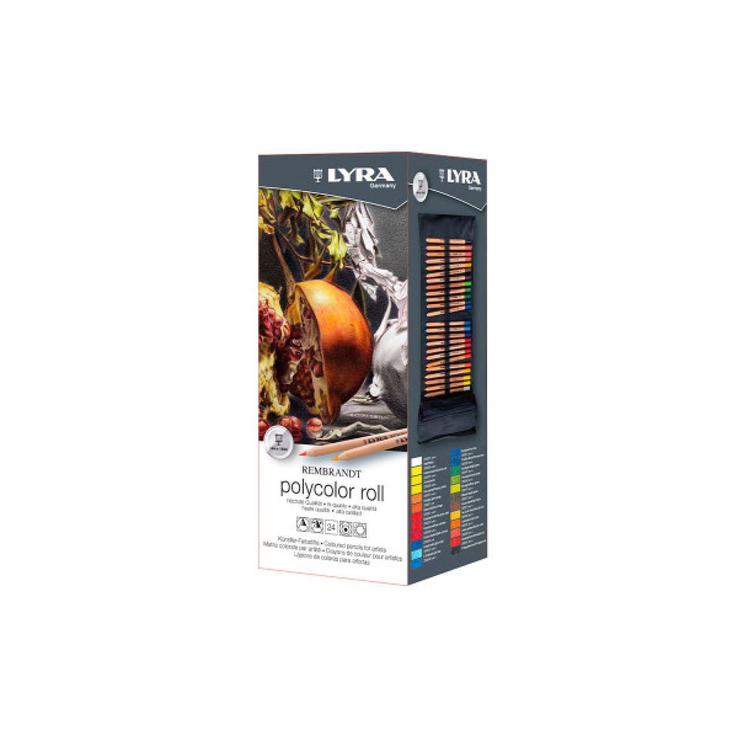 Lyra Rembrandt Polycolor · Estuche Enrollable Tela · 24 Colores