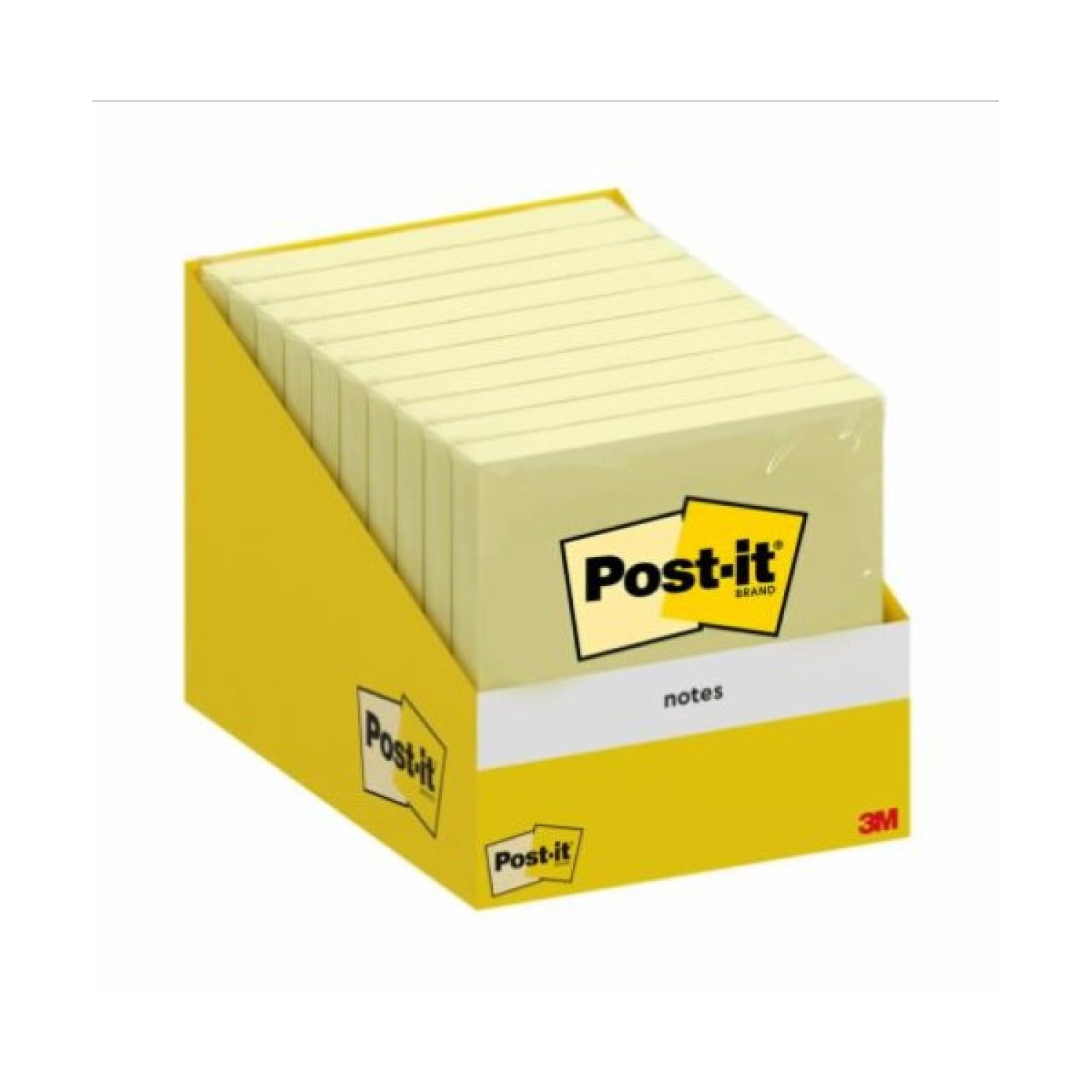 Post-it · Bloc 100 Hojas Notas Adhesivas · 76x76mm · Canary Yellow · Pack 10