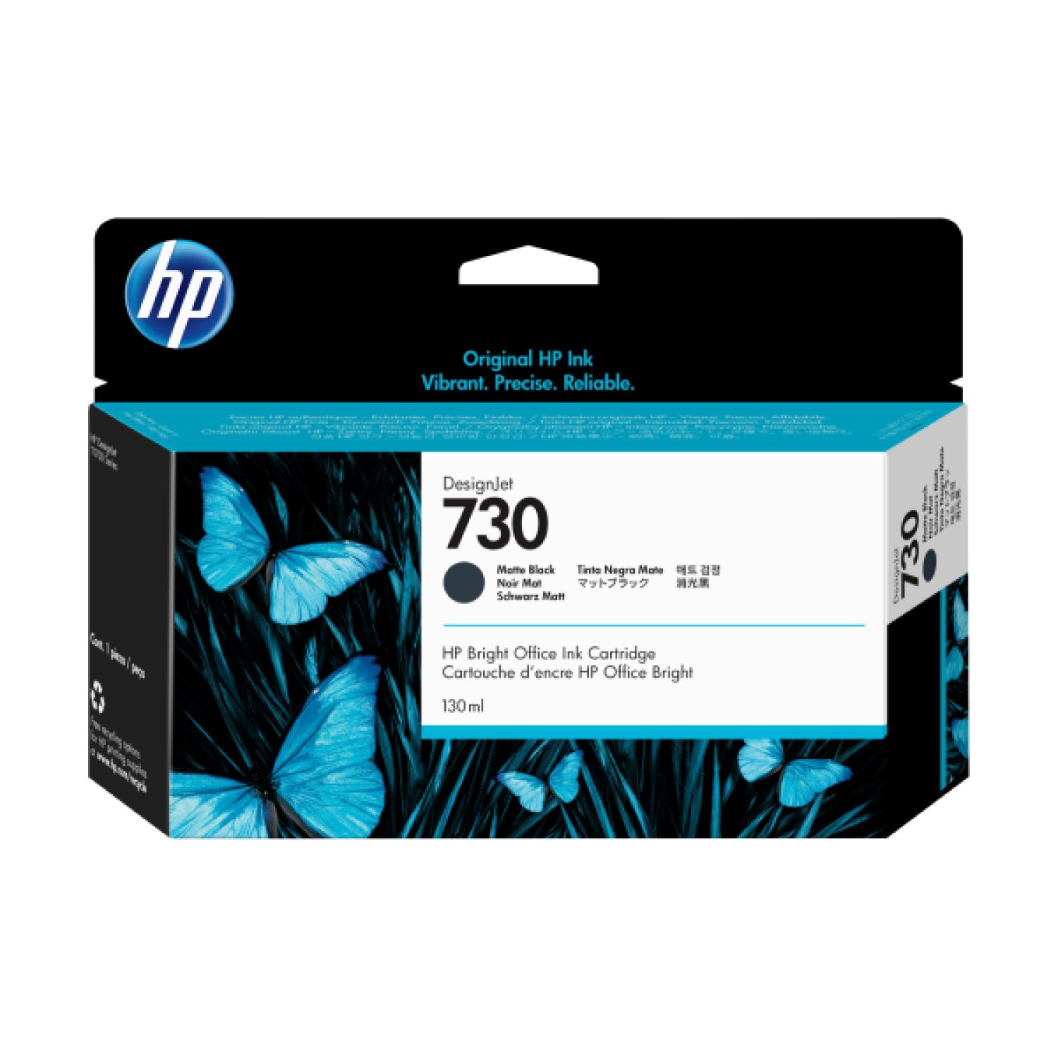 HP DesignJet 730 · Cartucho Tinta Negra Mate · 130 ml