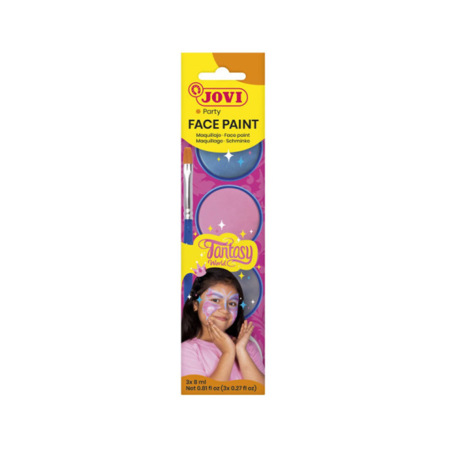 Jovi Set Maquillaje Adventure · 3 Botes 8ml · Crema + Accesorios