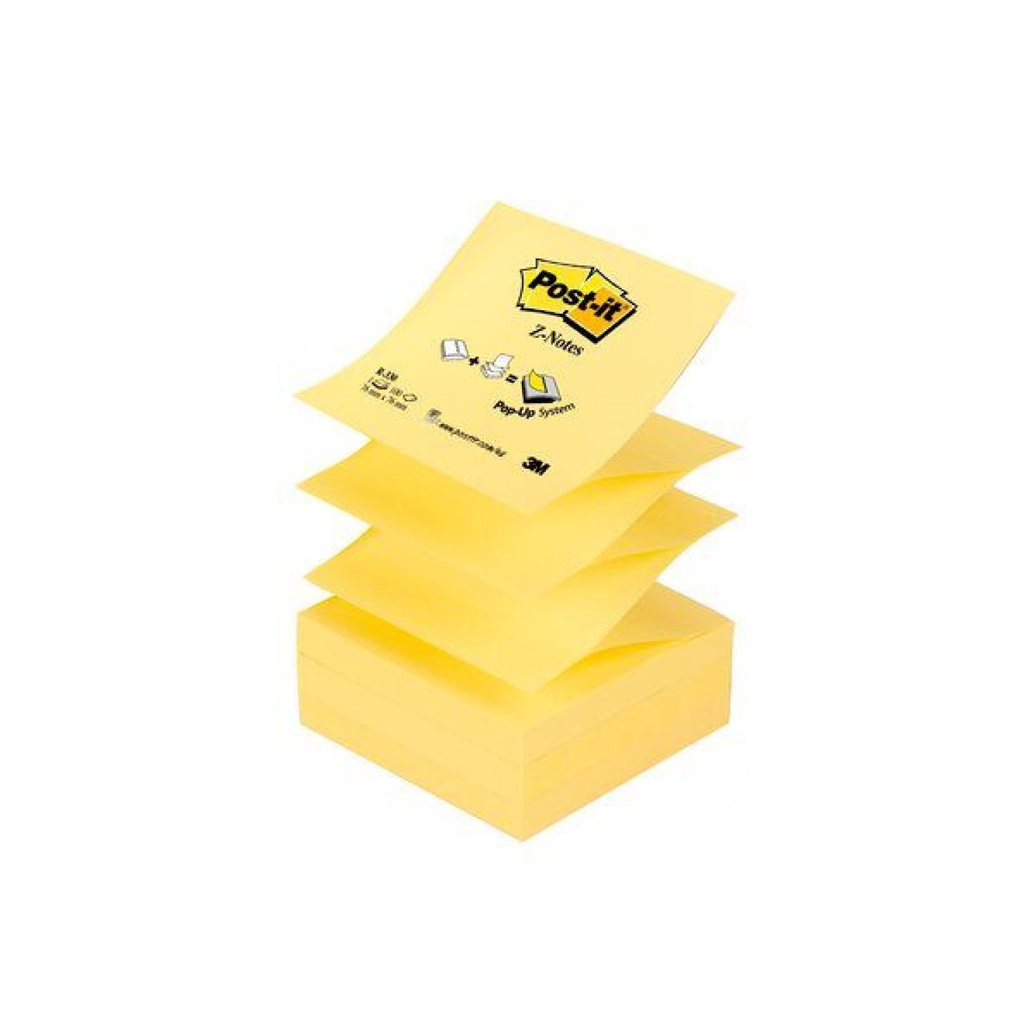 Post-it Z-Notes · Bloc 100 Hojas Adhesivas · 76x76mm · Amarillo Canary