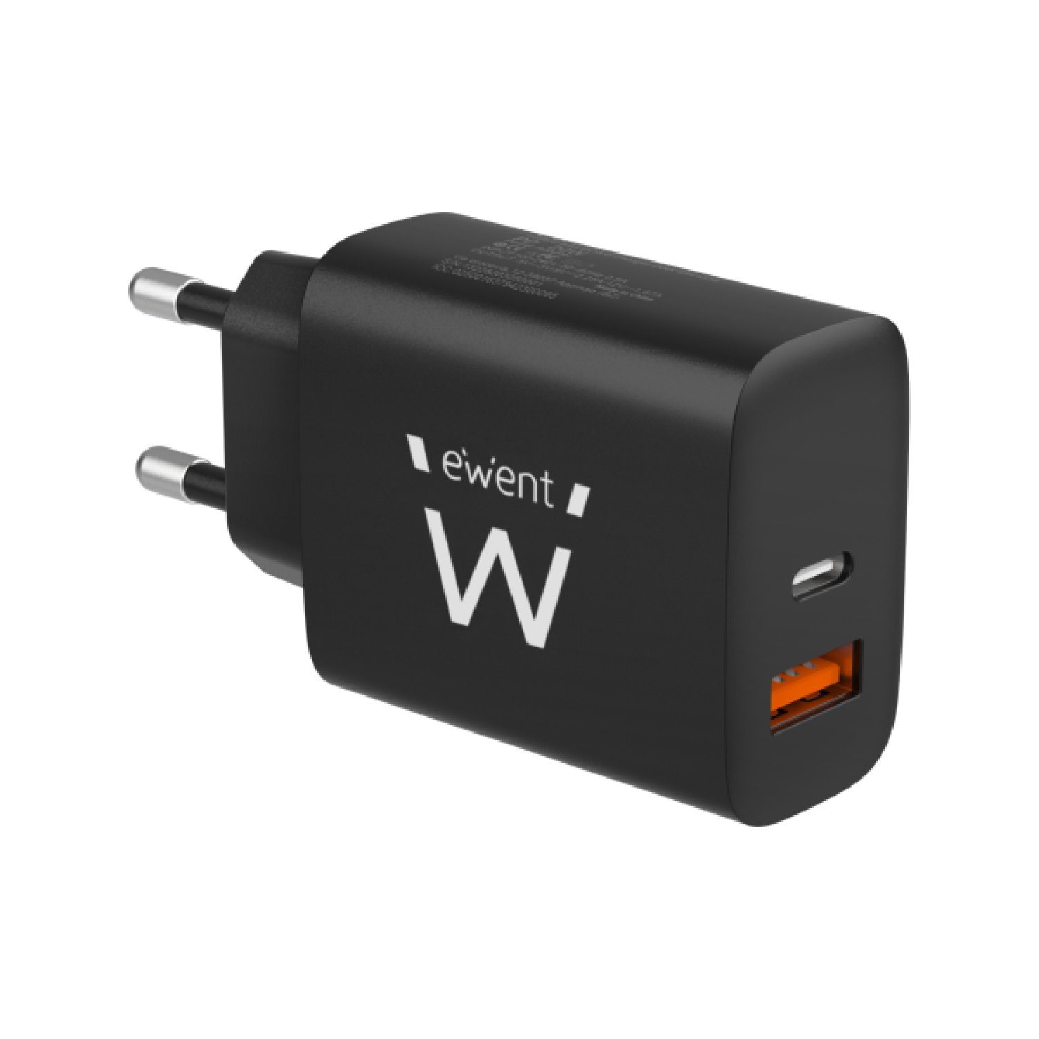 Ewent EW1319 · Cargador Universal · Carga Rápida · Negro