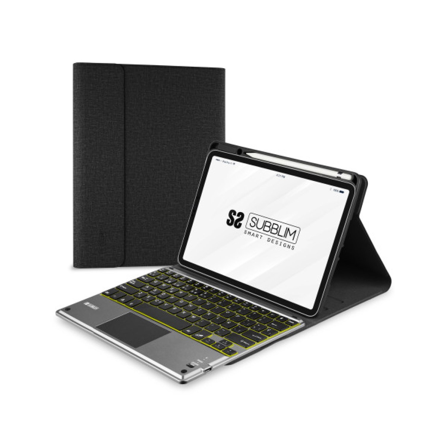 SUBBLIM KEYTAB Pro · Funda con Teclado BT Retroiluminado · iPad 10,9" · Touchpad