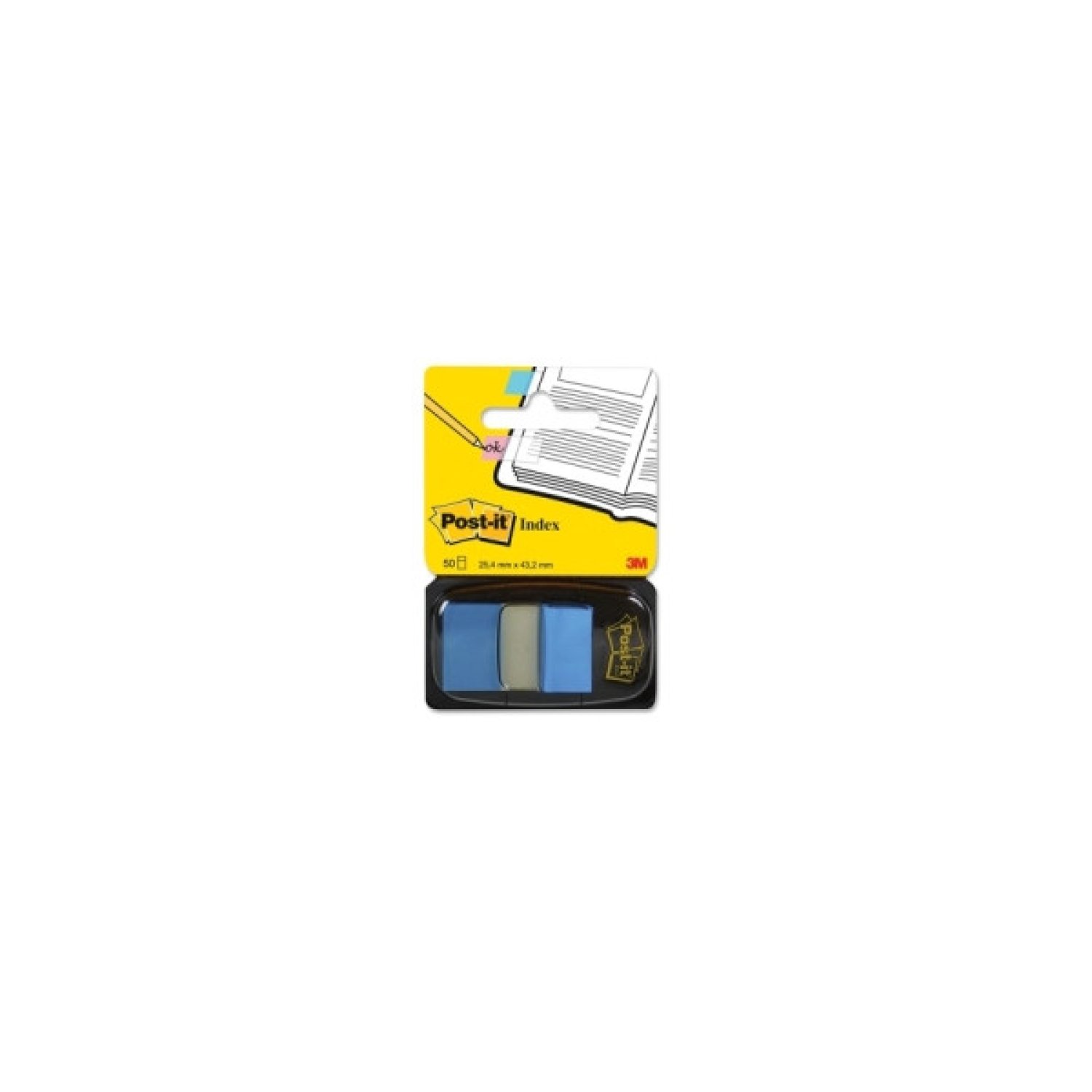 Post-it Index · Marcadores Adhesivos · 50 Unidades · Azul Brillante · 25,4x43,2mm