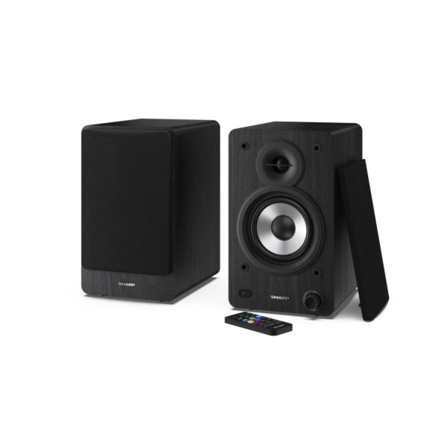 Sharp Bookshelf · Altavoz 2 vías · 60W · Inalámbrico y alámbrico · Negro
