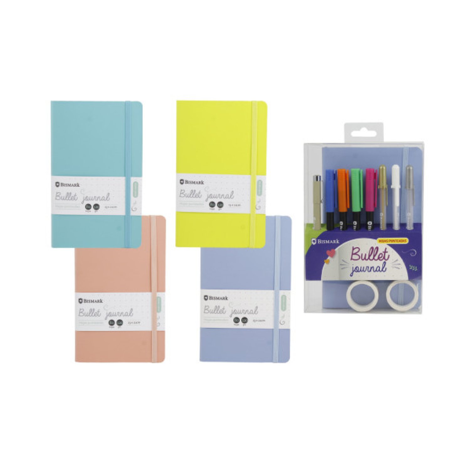 Bismark · Set Libreta Bullet Soft · Rotuladores Pincel y Bolígrafos