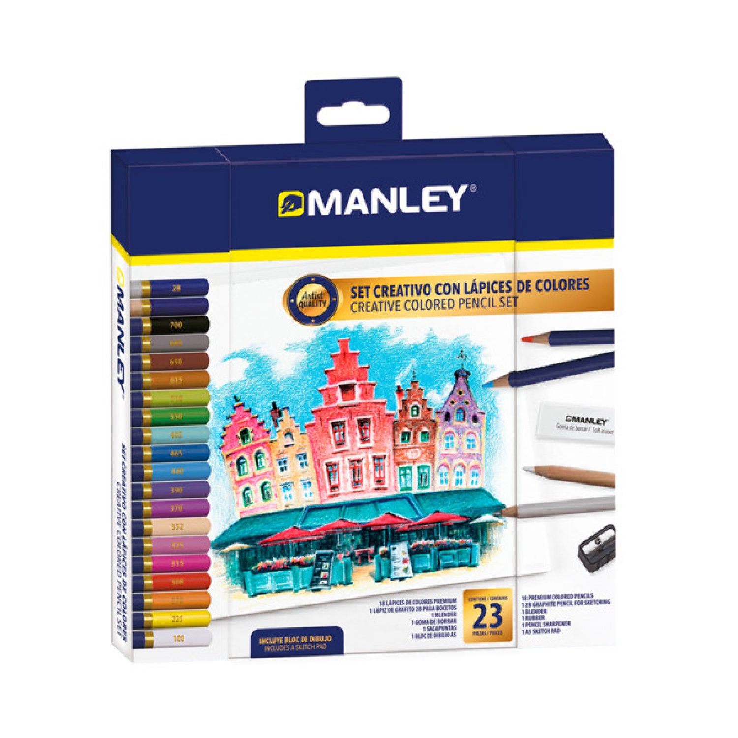 Manley · Set Lápices de Colores · 23 unidades · Creativo