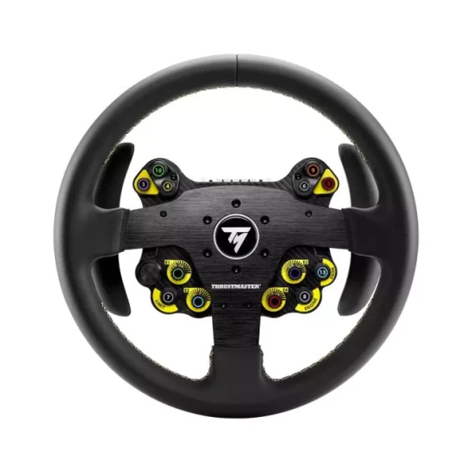 Thrustmaster Evo Racing 32R Leather · Volante · PC/PS4/PS5/Xbox · Negro Amarillo