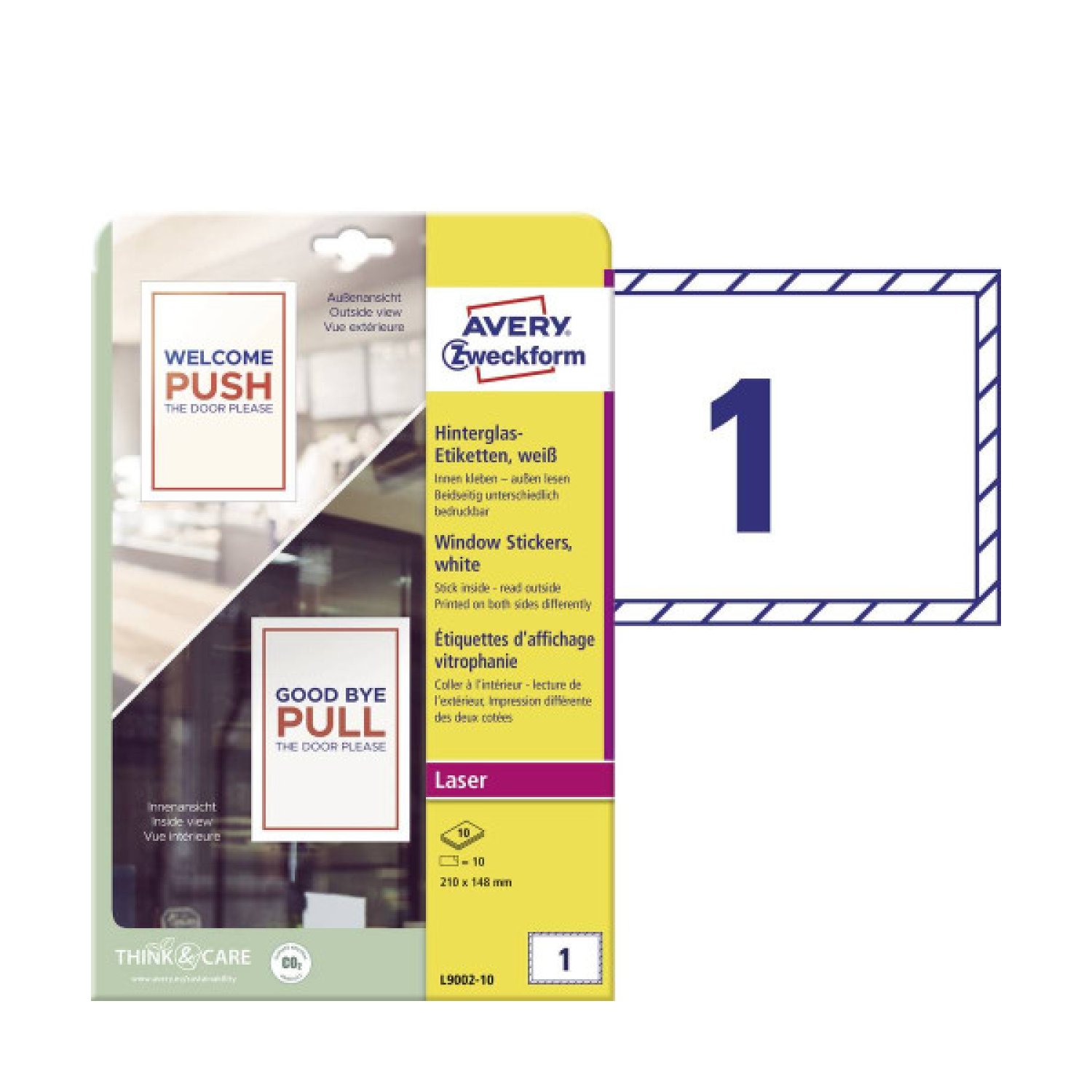 Avery · Adhesivos Doble Cara · 210x148 mm · 10 Hojas · L9002