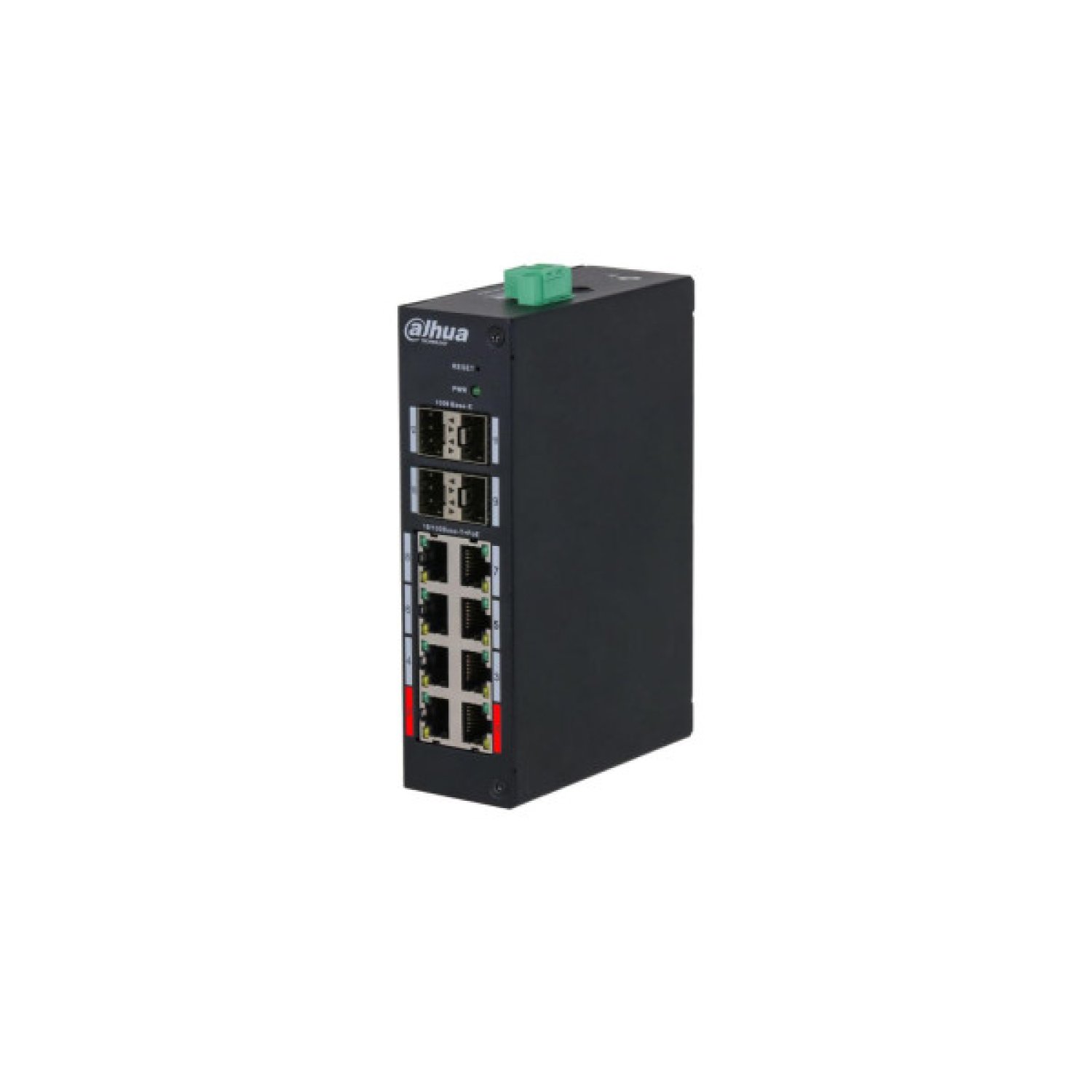 Dahua Switch Industrial Managed · 8 Puertos PoE 10/100 Mbps · 4 SFP 1000 Mbps