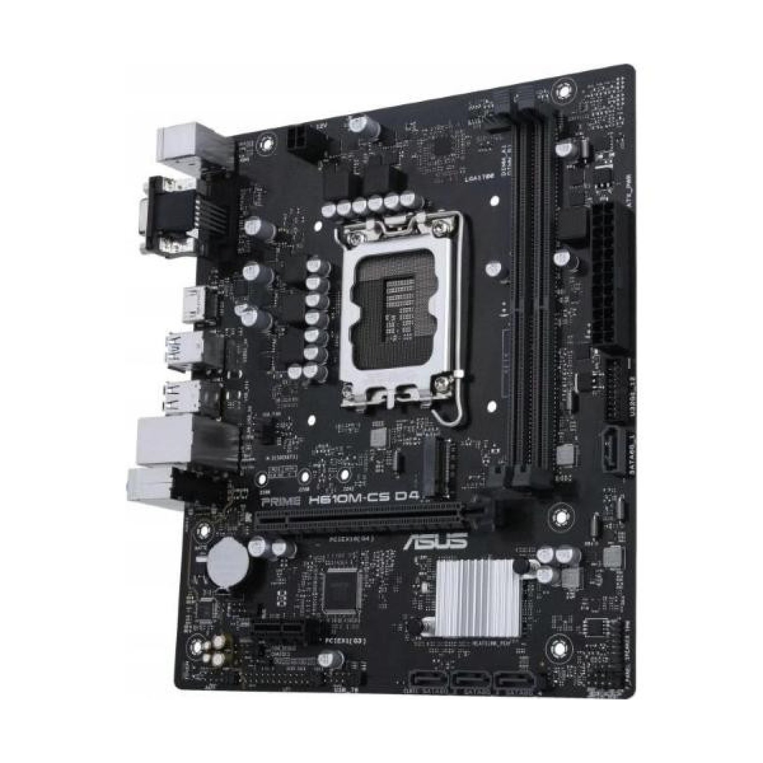 ASUS Prime H610M-R-SI · Socket 1700 · 2 DDR5 · M.2 + 4 SATA3 · HDMI + DP · mATX