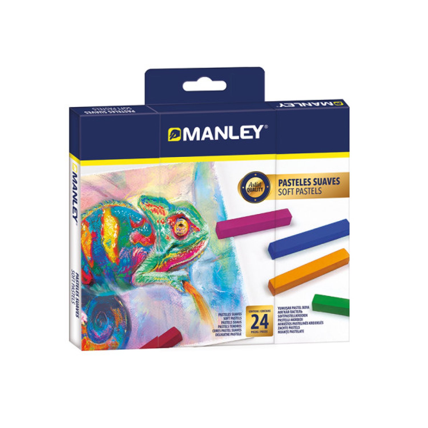 Manley · Estuche 24 Pasteles Blandos Soft Pastels · Ideal para Artistas