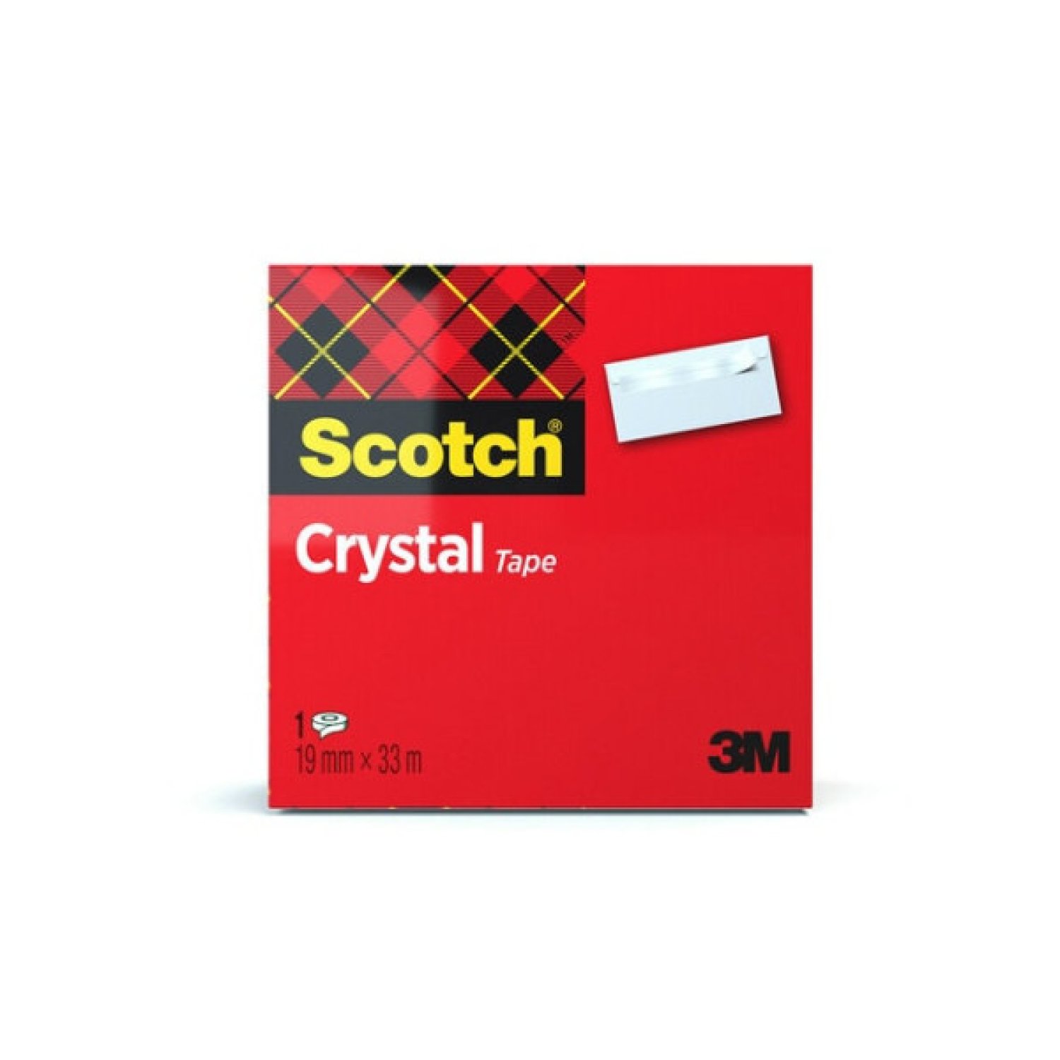 Scotch Crystal · Cinta Adhesiva Transparente · 19mm x 33m