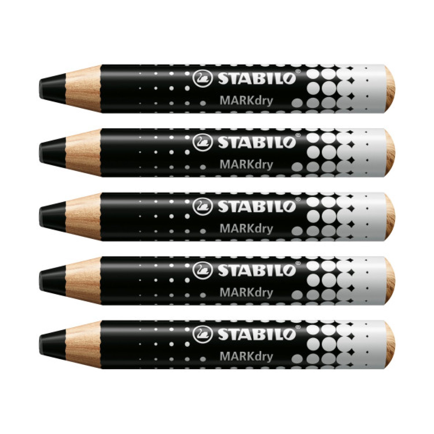 Stabilo Markdry · Marcador Permanente · Pack 5 Unidades
