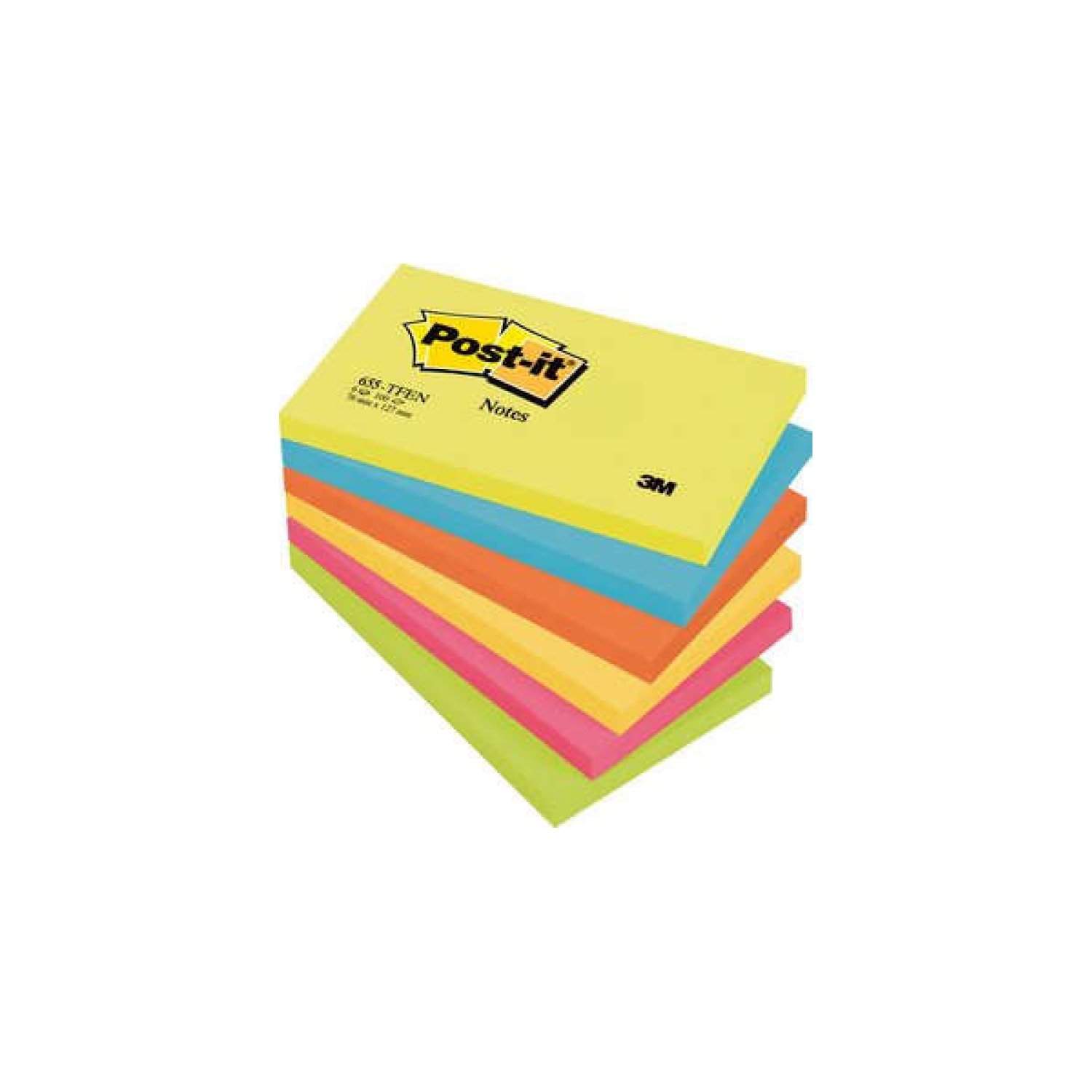 Post-it · Pack 6 Blocs Notas Adhesivas · 76x127mm · Colección Energetic
