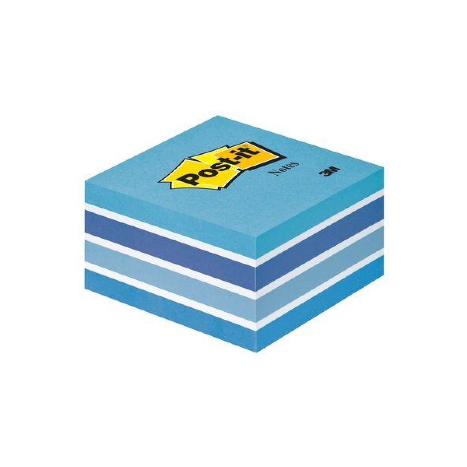 Post-it · Bloc de Notas Adhesivas 76x76mm · 450 Hojas · Colores Azules Surtidos