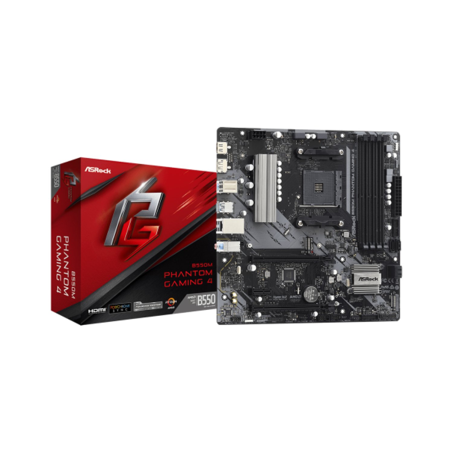 ASROCK B550M Phantom Gaming 4 · AMD Socket AM4 · Micro ATX · B550